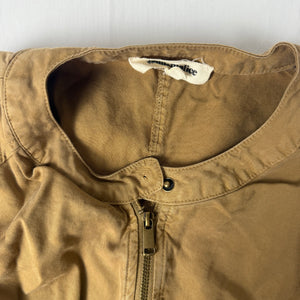 Beige 100% cotton biker jacket (L)