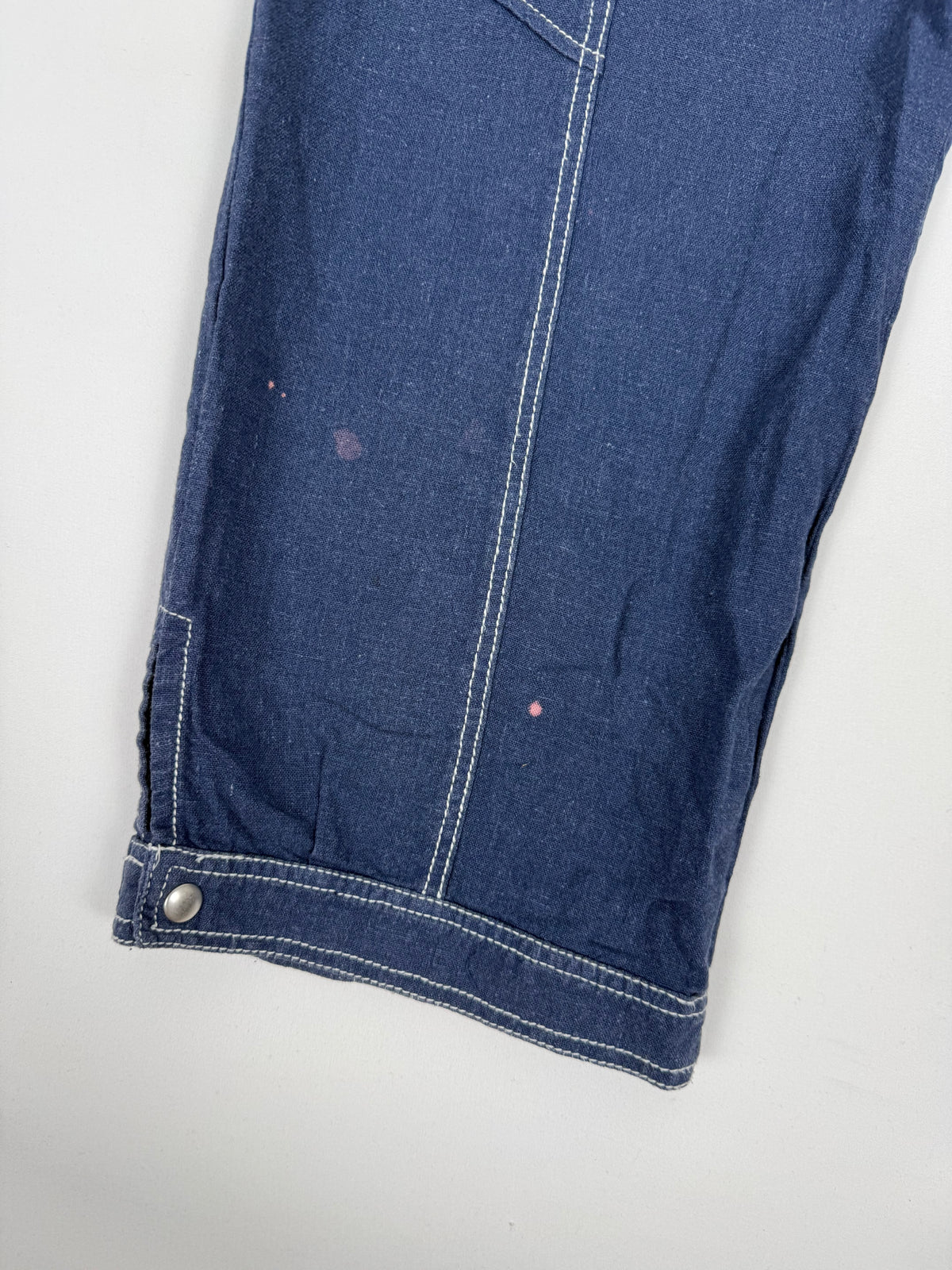 Navy denim cargo capri pants (M)