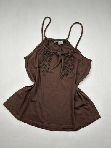 Brown cotton cami top (L)