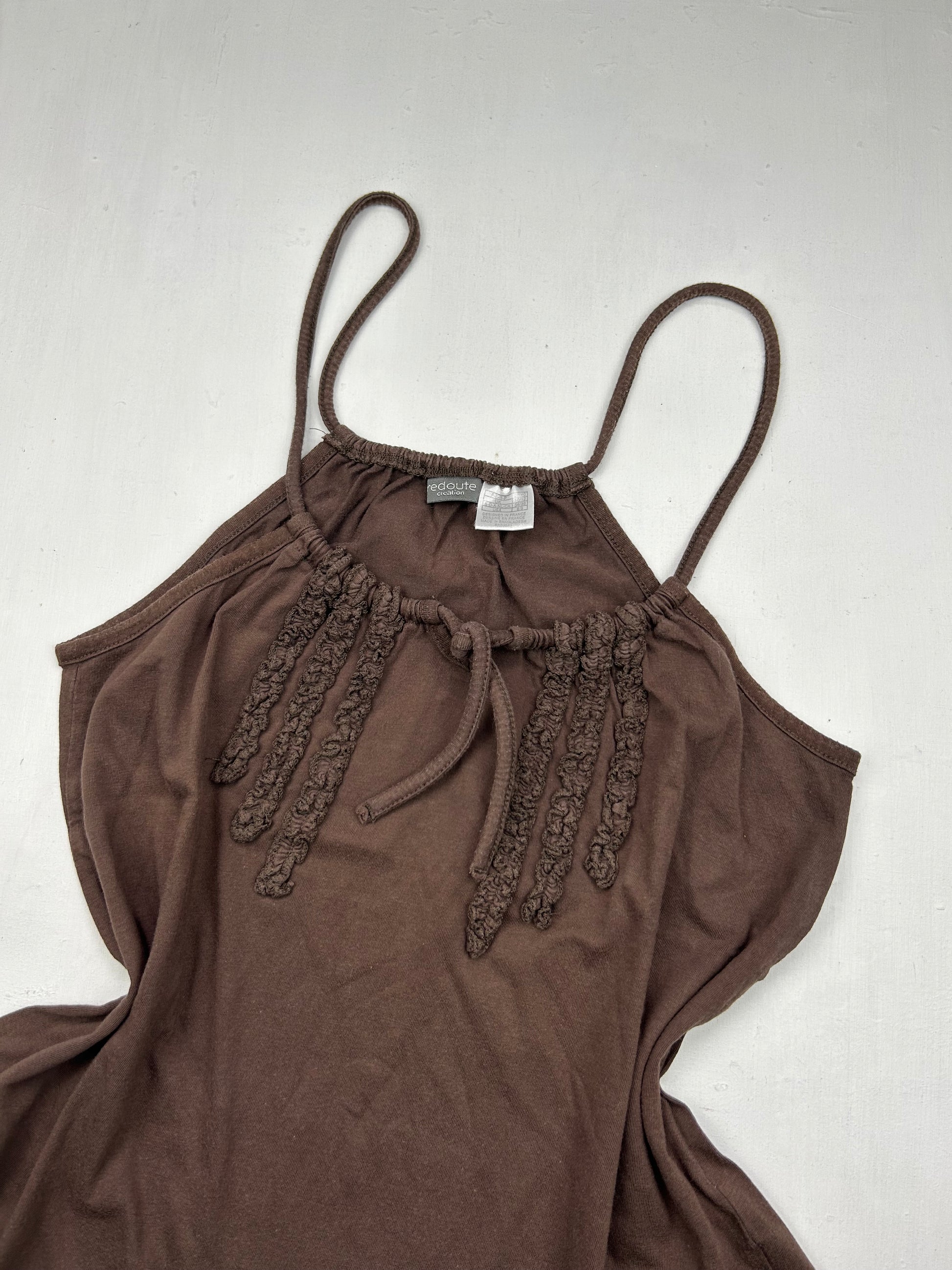 Brown cotton cami top (L)