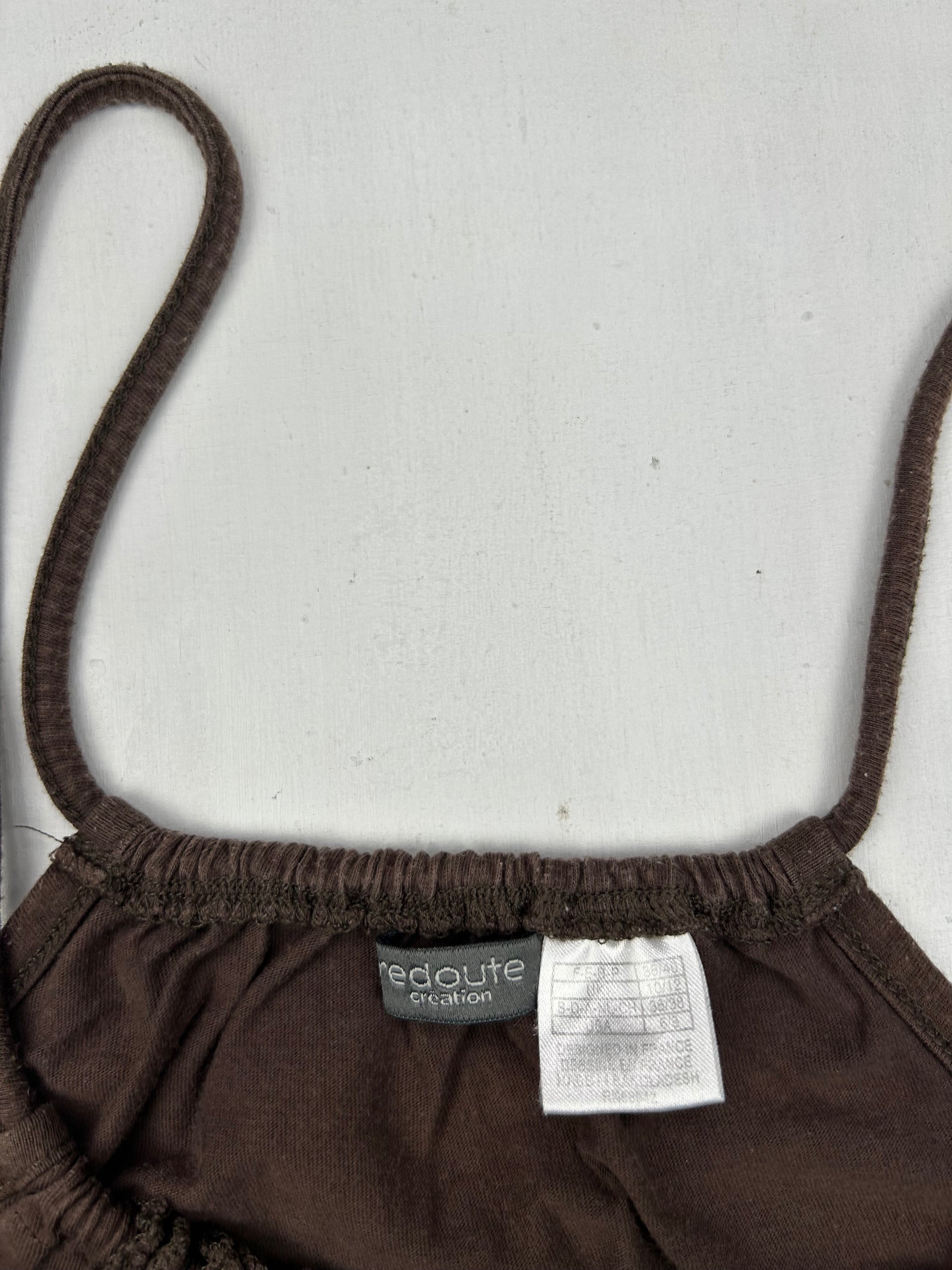 Brown cotton cami top (L)