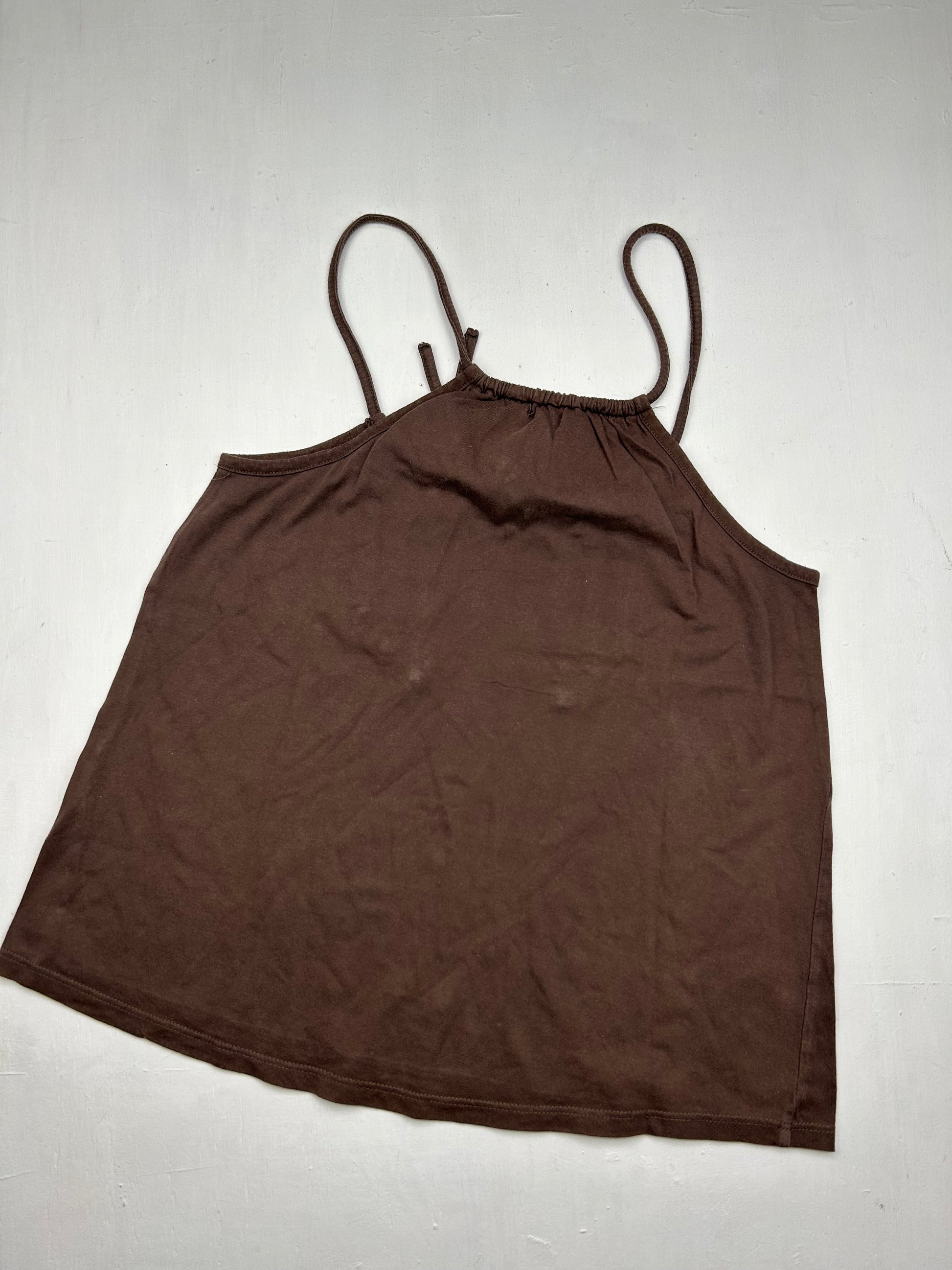 Brown cotton cami top (L)