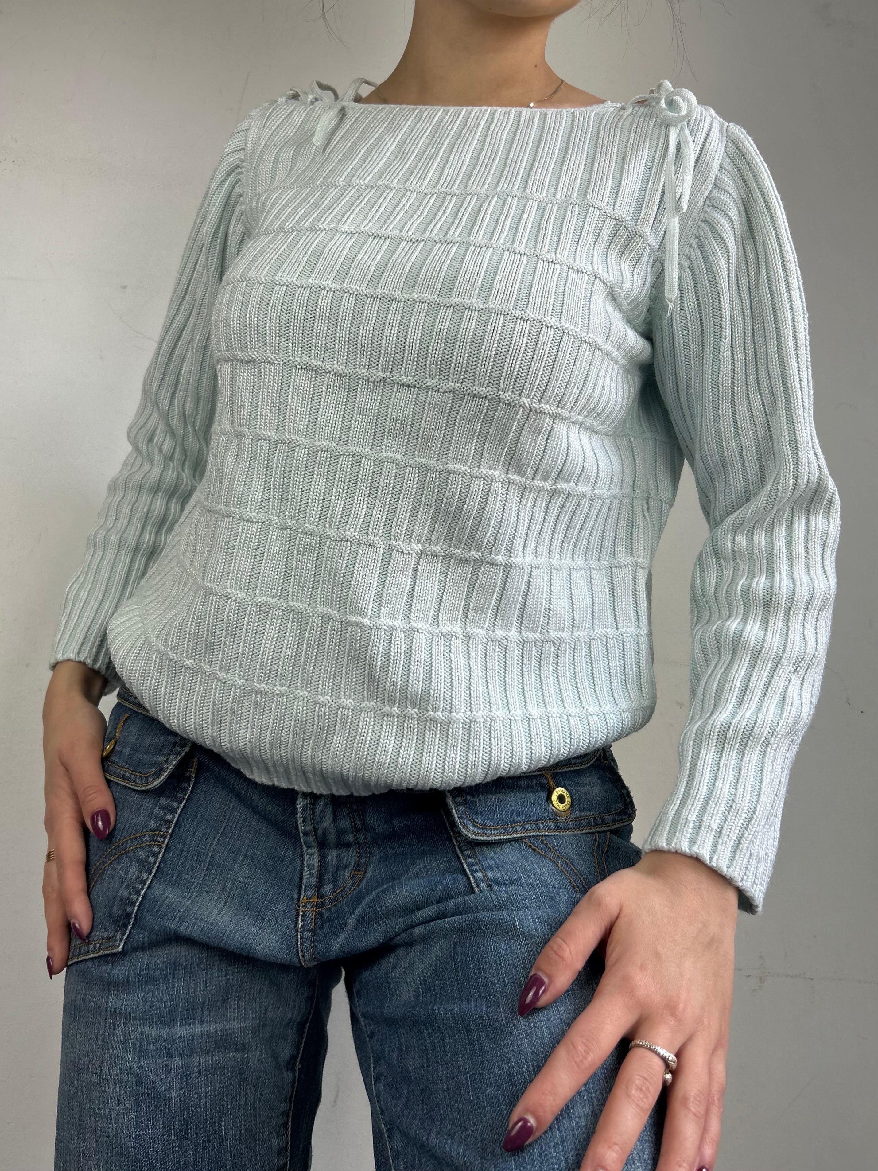 Baby blue lace up jumper (S/M)