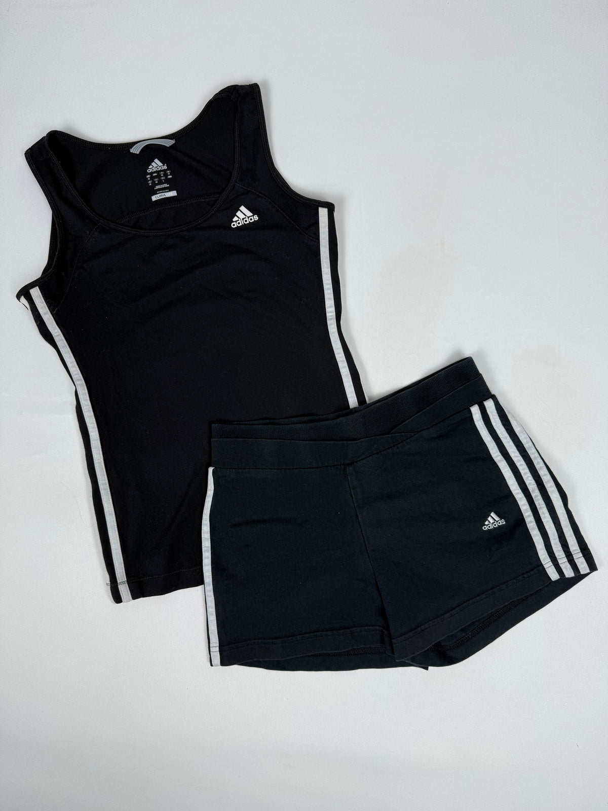 Black activewear top + short set (S)