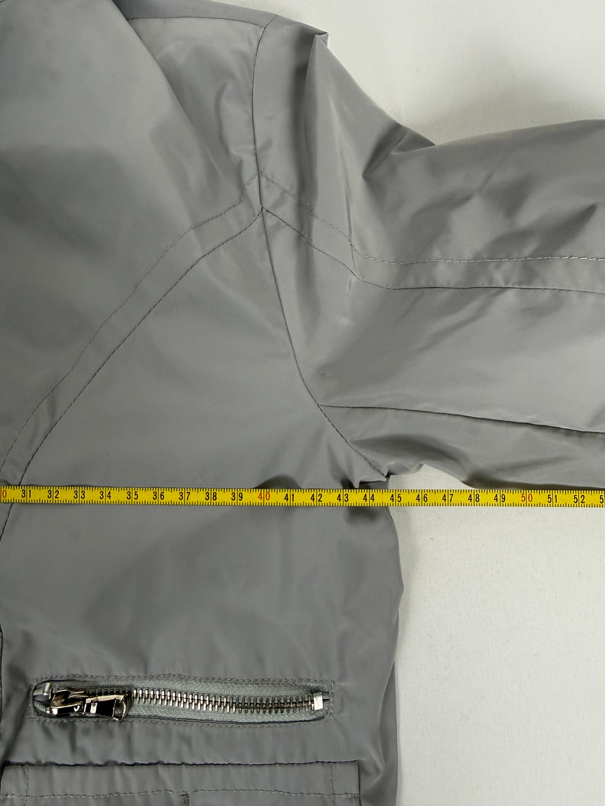 Grey zip up biker jacket (L)