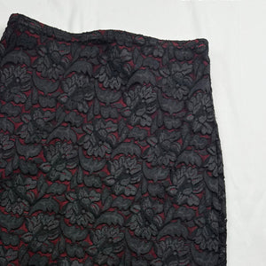 Black lace low rise maxi skirt (XS/S)