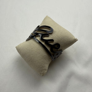 Black & gold stainless steel pearls bracelet