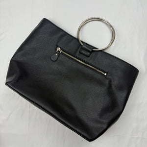 Black hoops handbag (40x28cm)