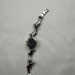 Vintage silver & pink bracelet watch jewelry