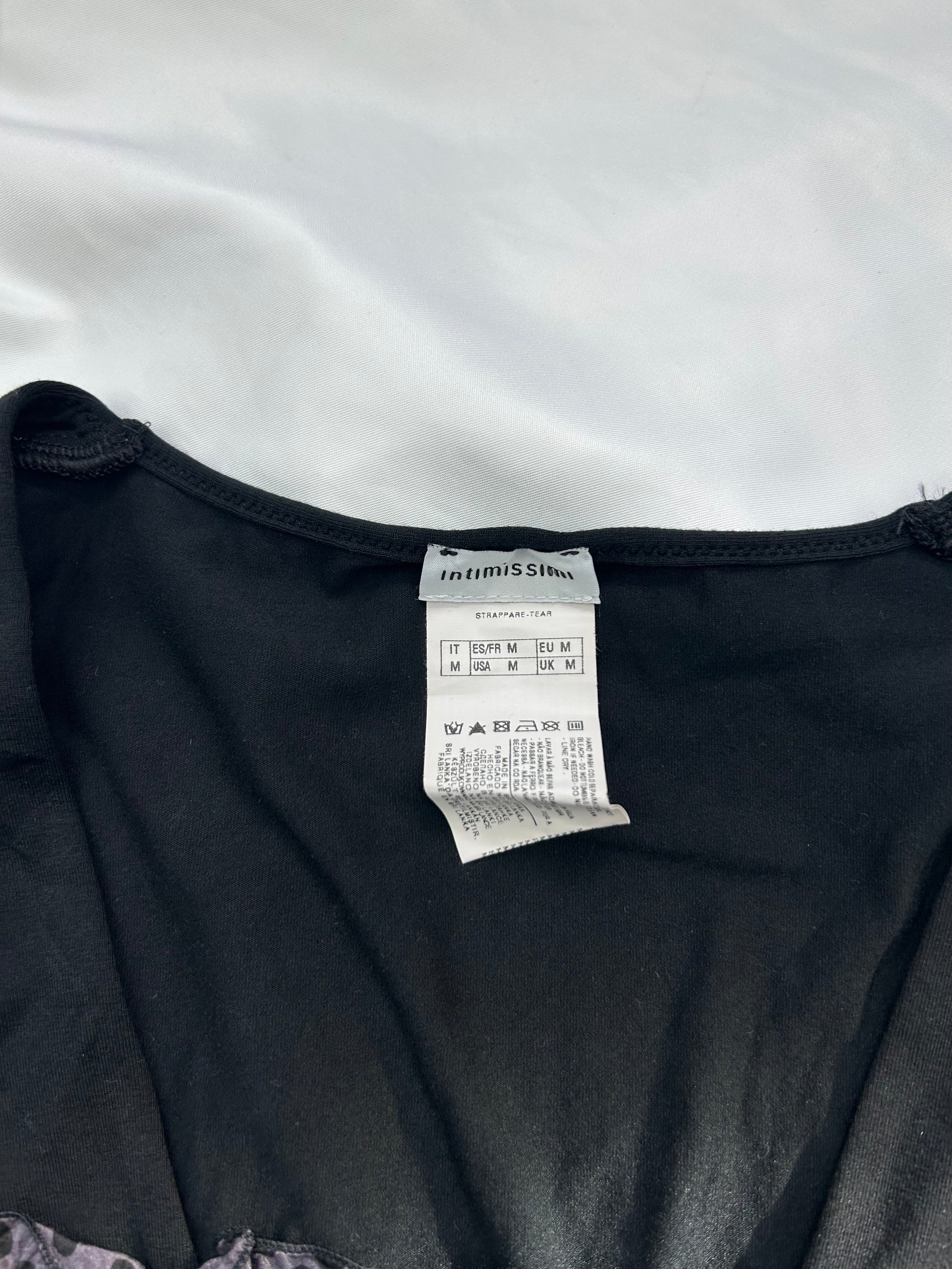 Black lingerie stretchy tank top (S/M)