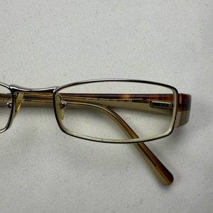 Beige logo 2000s office siren glasses (with prescription)