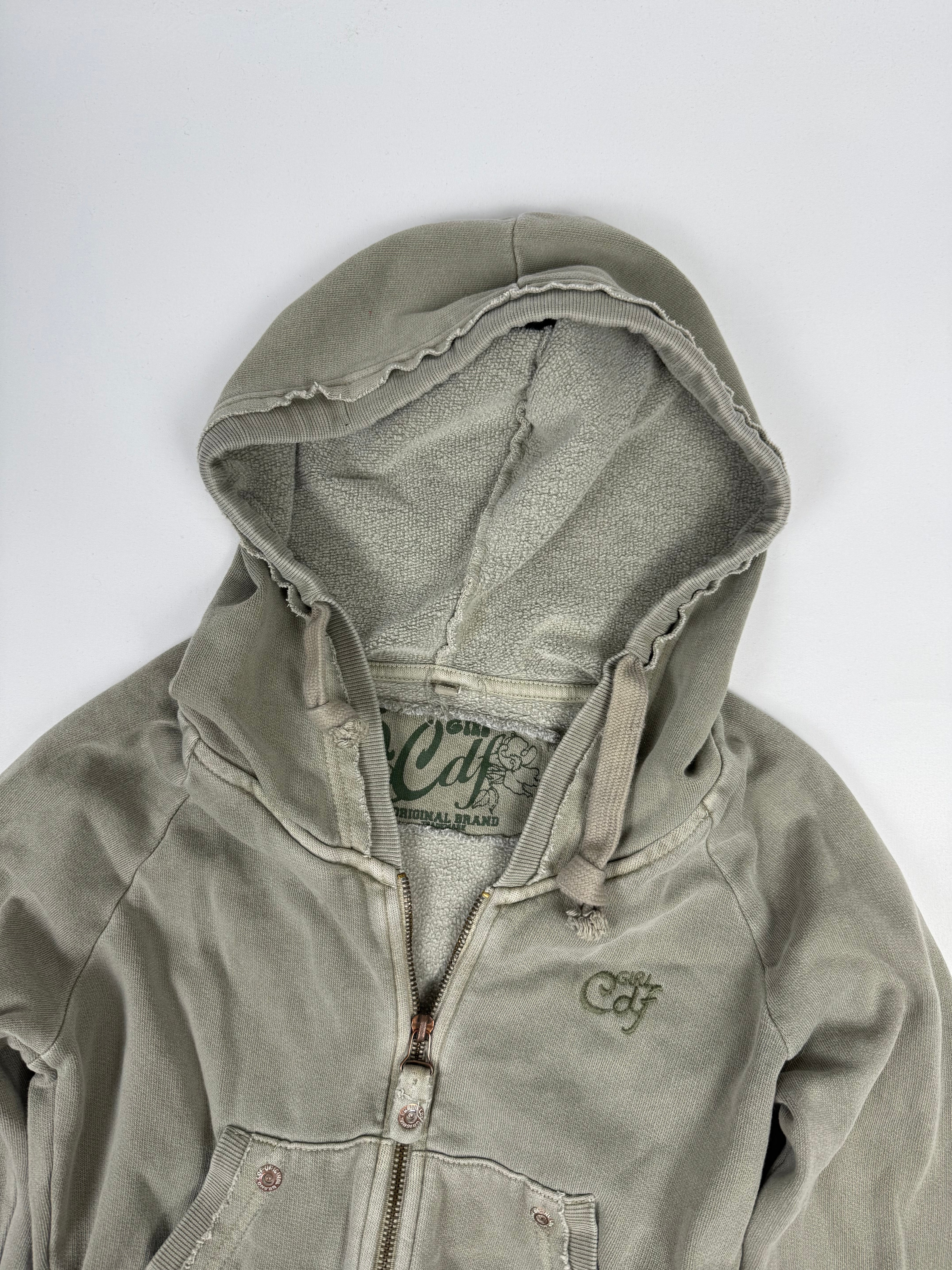 Khaki zip up hoodie (S)