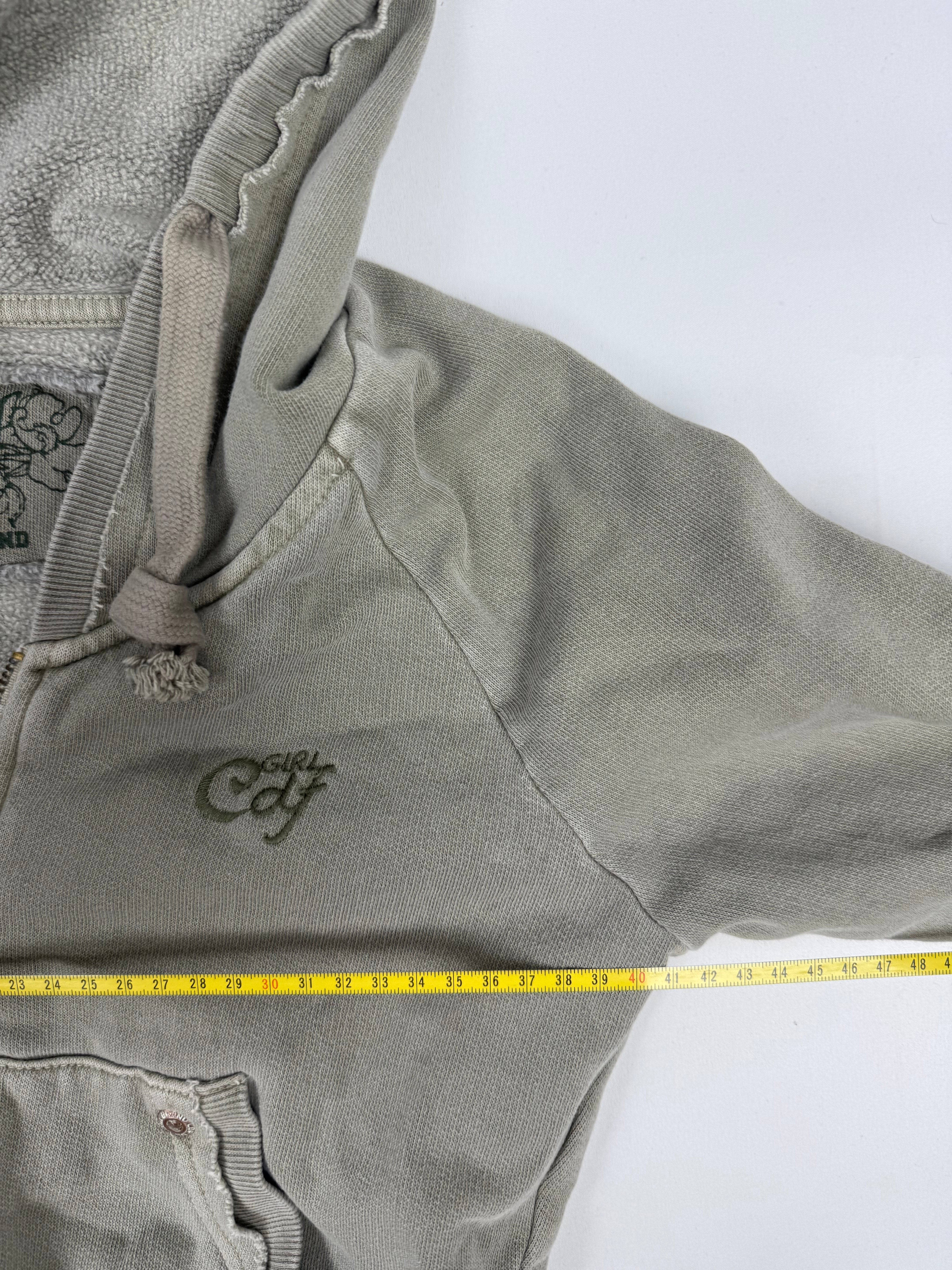 Khaki zip up hoodie (S)