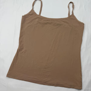 Beige lycra tight fit cami top (S/M)
