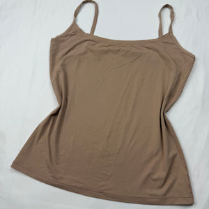 Beige lycra tight fit cami top (S/M)