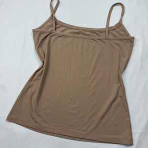 Beige lycra tight fit cami top (S/M)