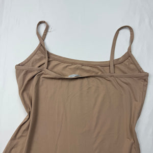 Beige lycra tight fit cami top (S/M)