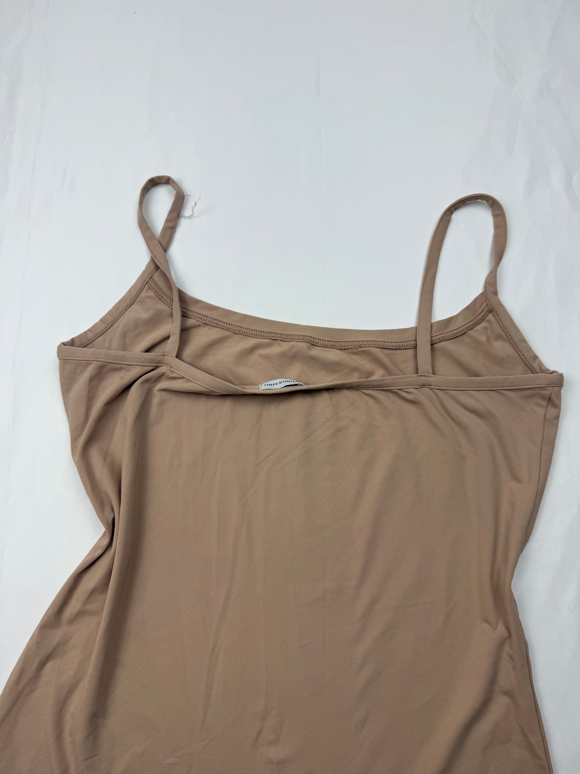 Beige lycra tight fit cami top (S/M)