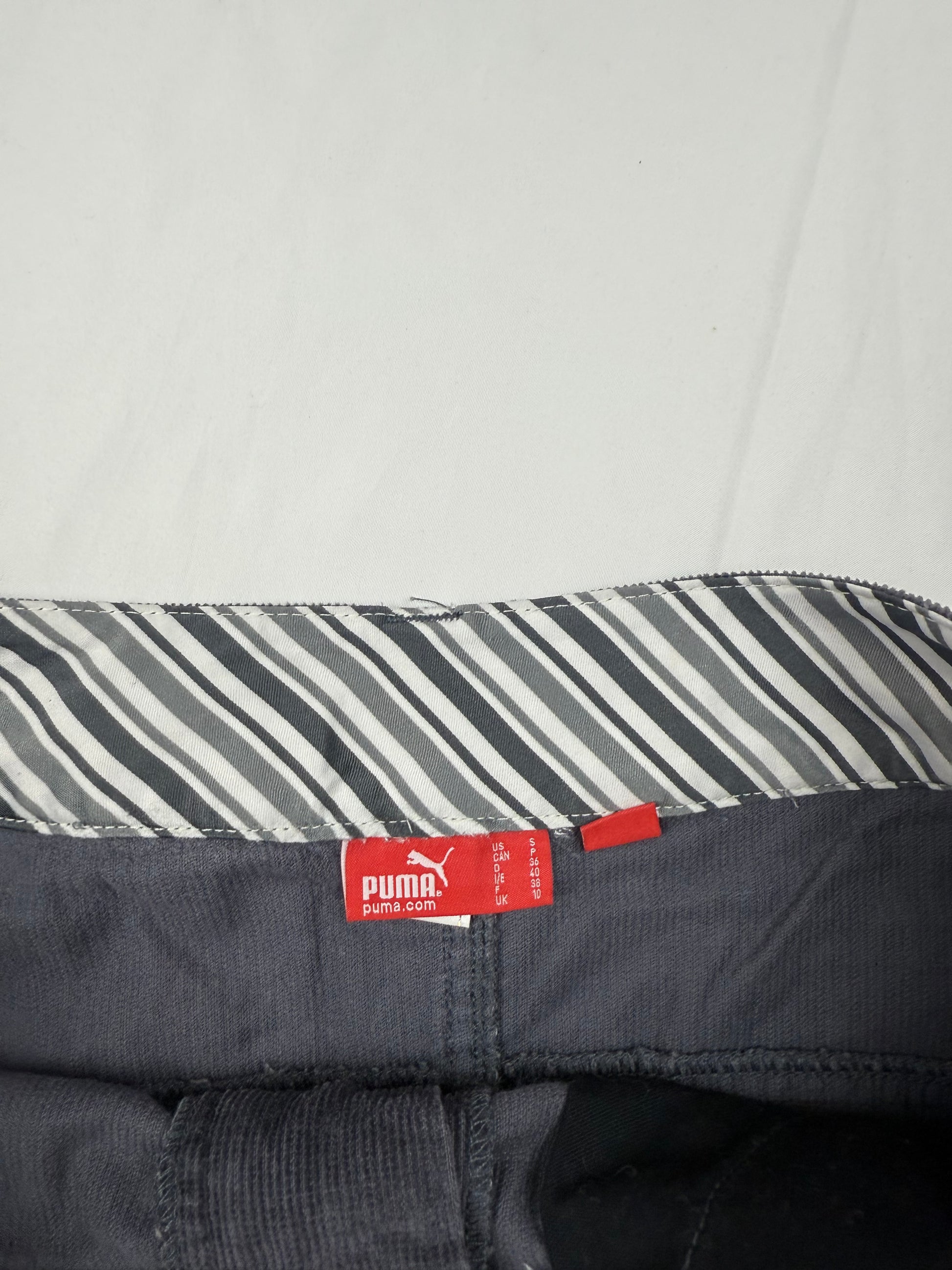 Grey velvet ribbed low rise mini skirt (S/M)