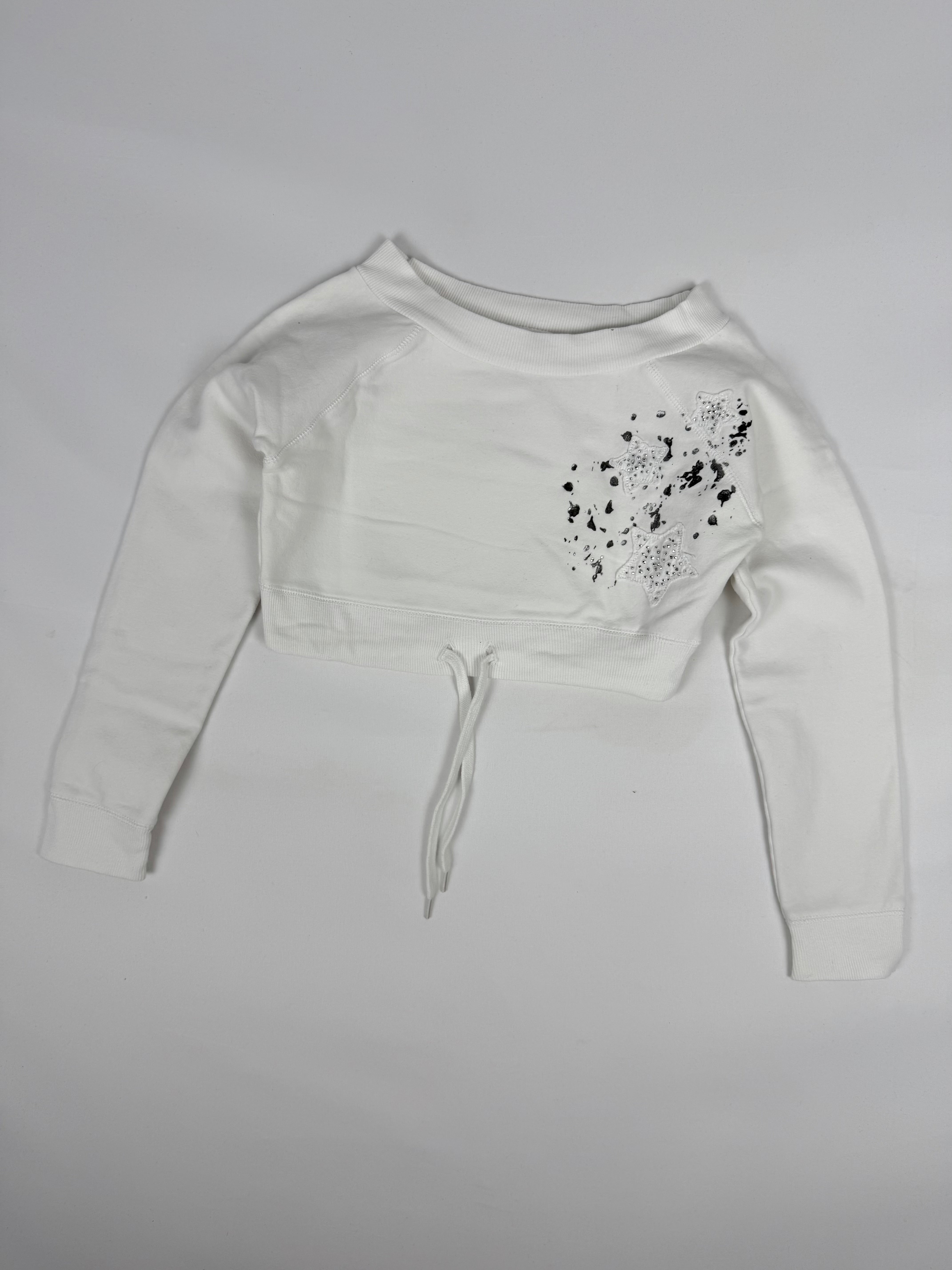 White cropped sweatshirt (XS)