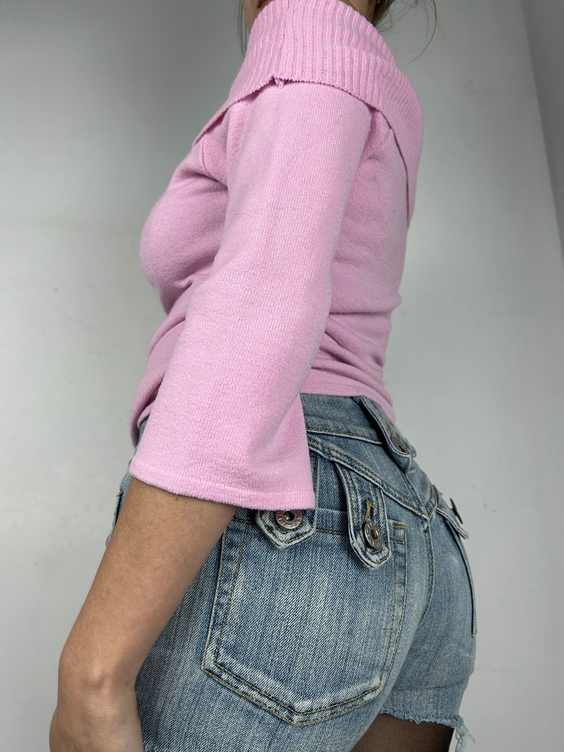 Pink bardot jumper (M)