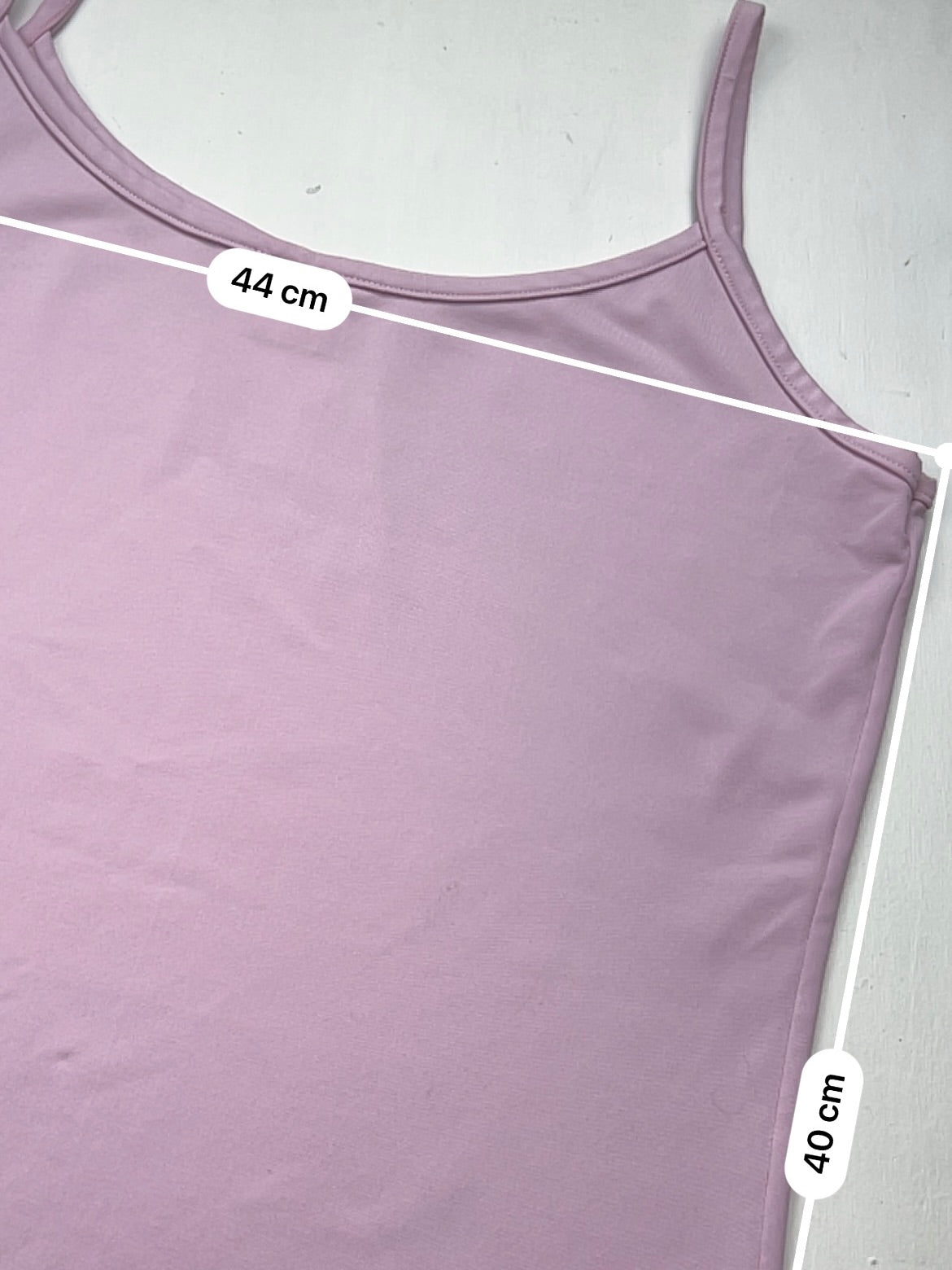 Pink lycra cami top (XL)