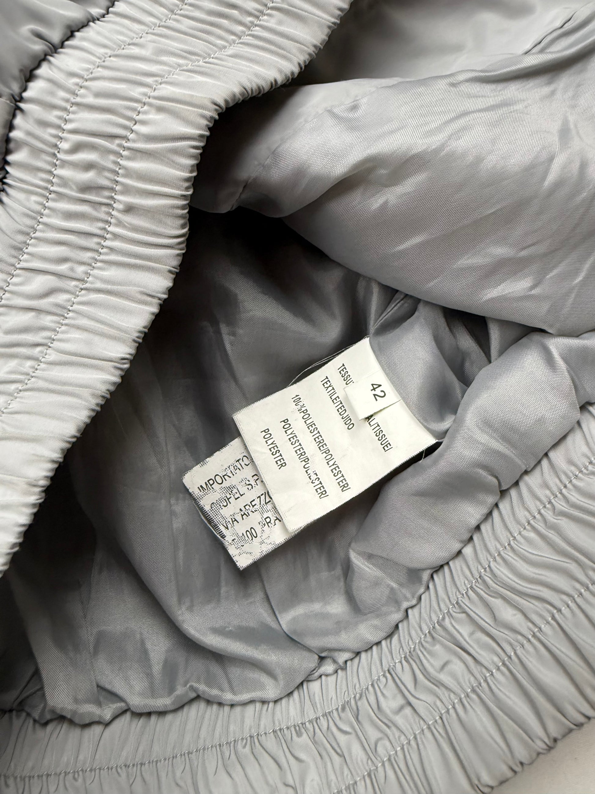 Grey windbreaker zip up biker jacket (XL)