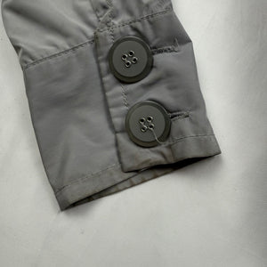 Grey windbreaker zip up biker jacket (XL)