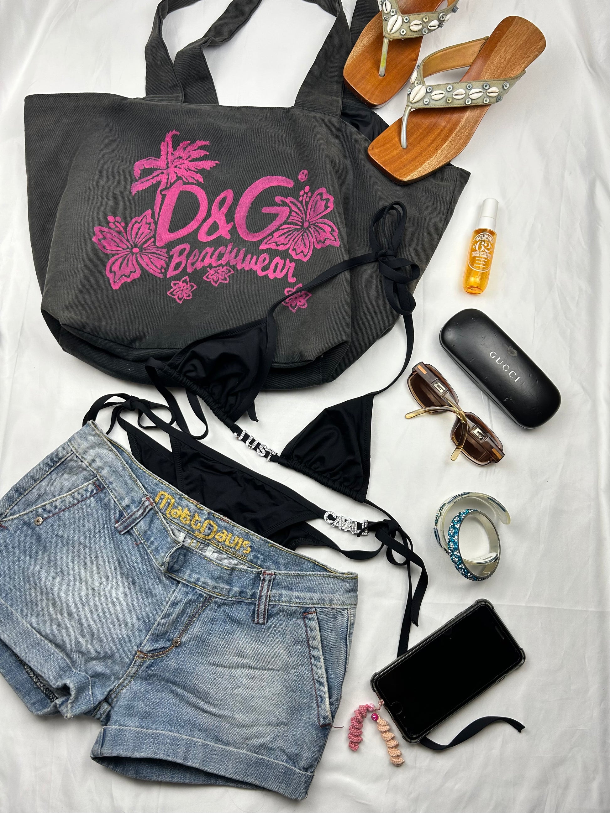 Grey logo maxi shoulder bag (52x29cm)