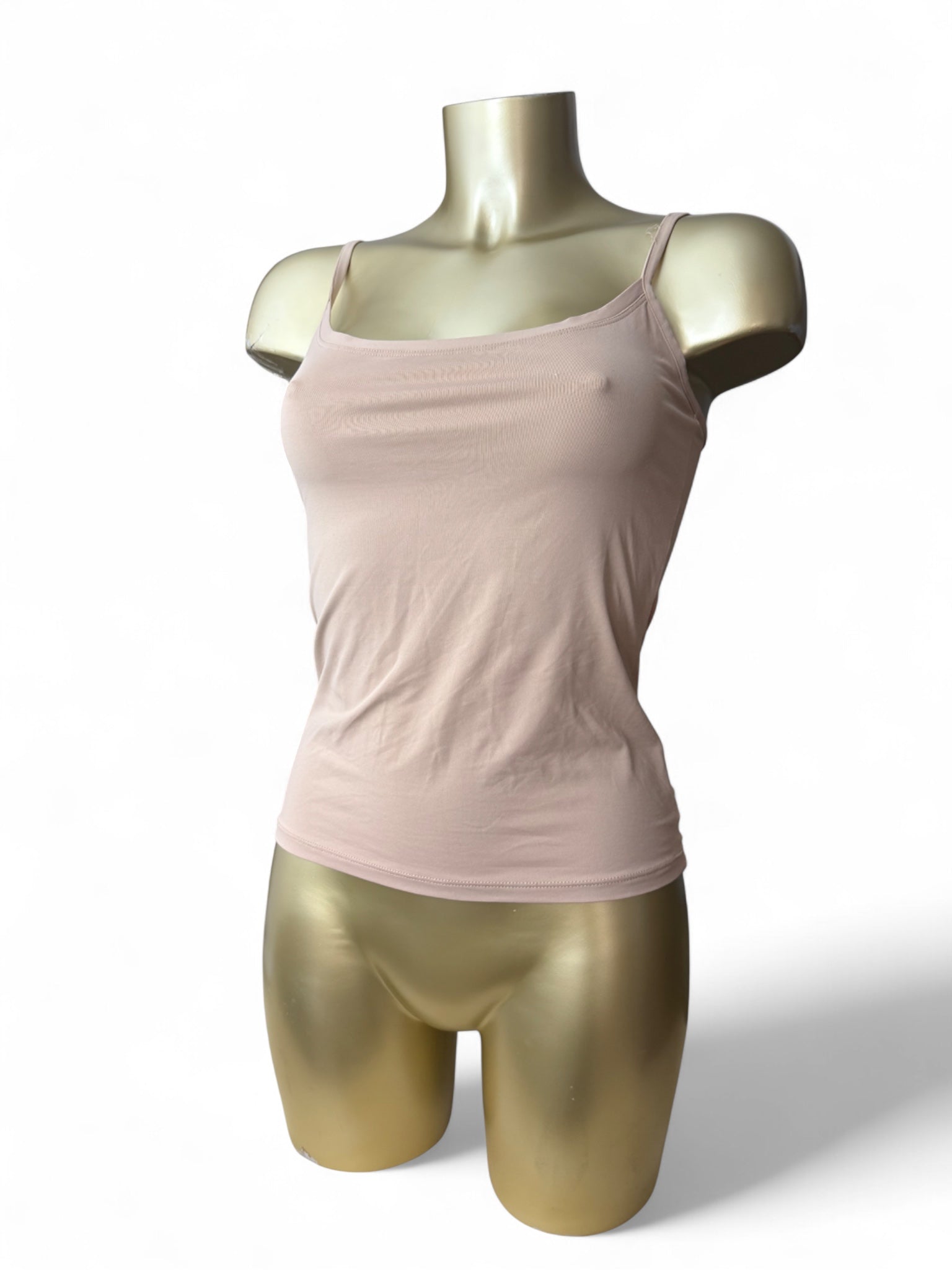 Beige lycra tight fit cami top (S/M)