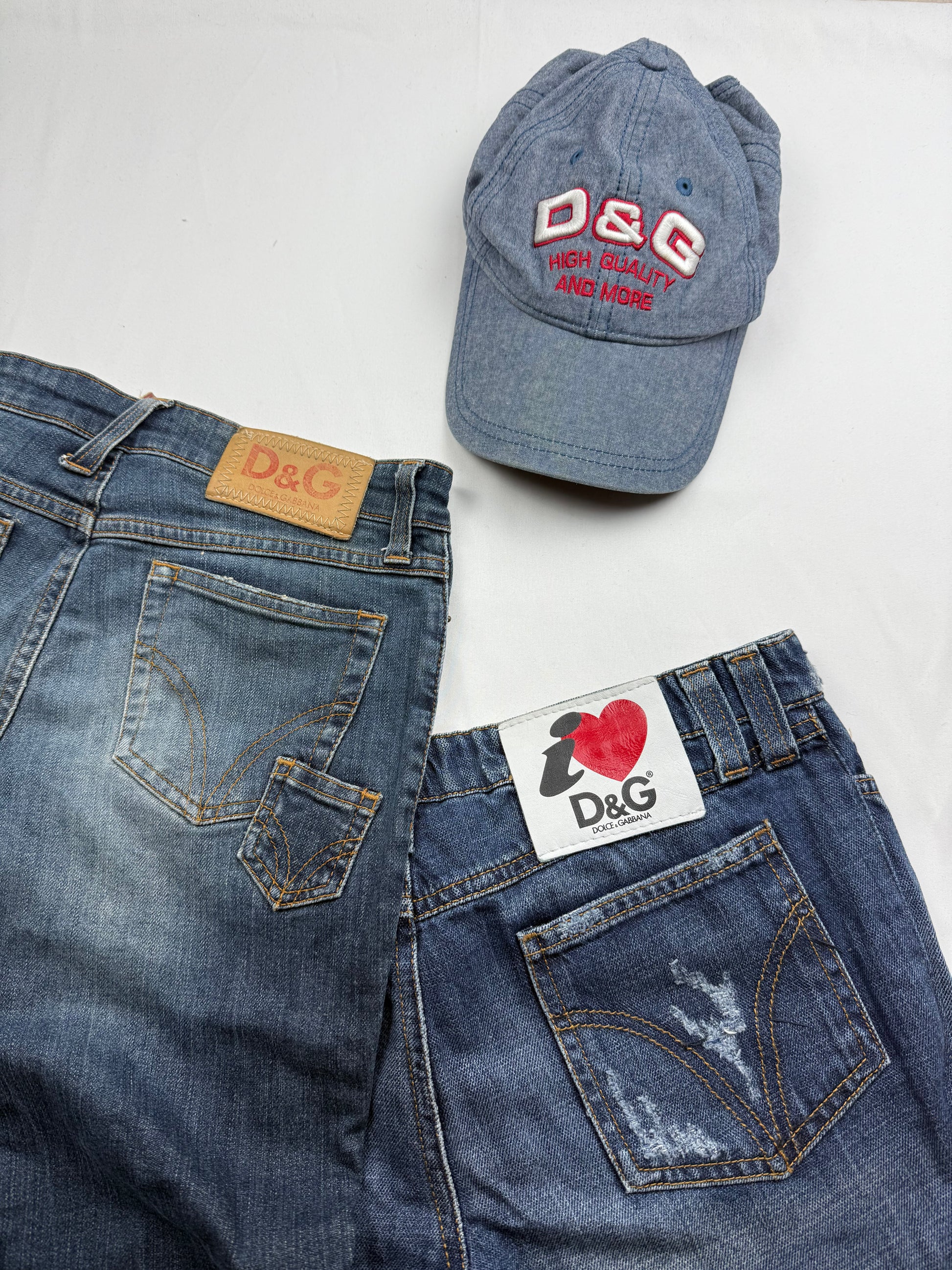 Blue denim low rise skinny pants (S)