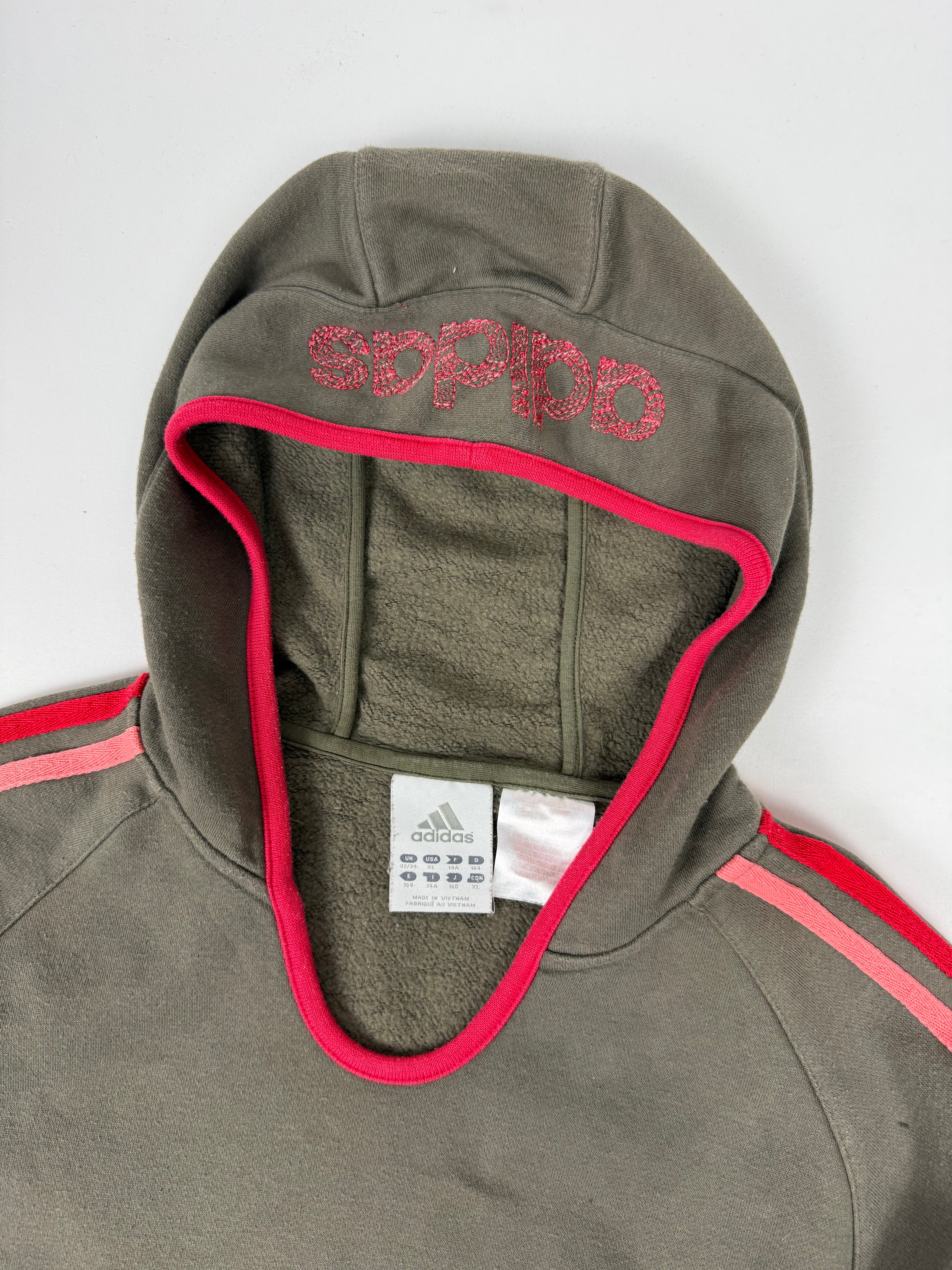 Khaki cotton hoodie (S)