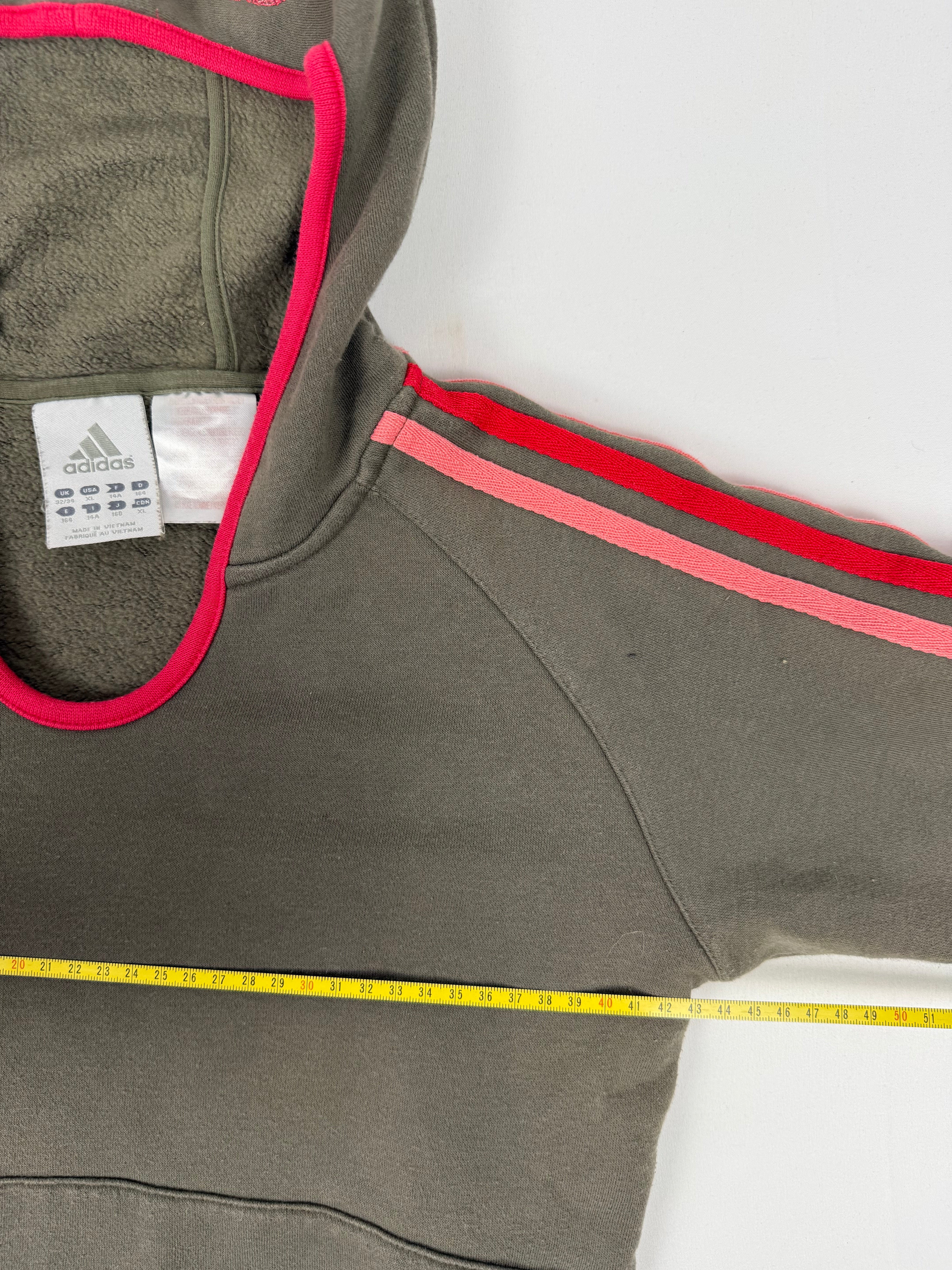 Khaki cotton hoodie (S)