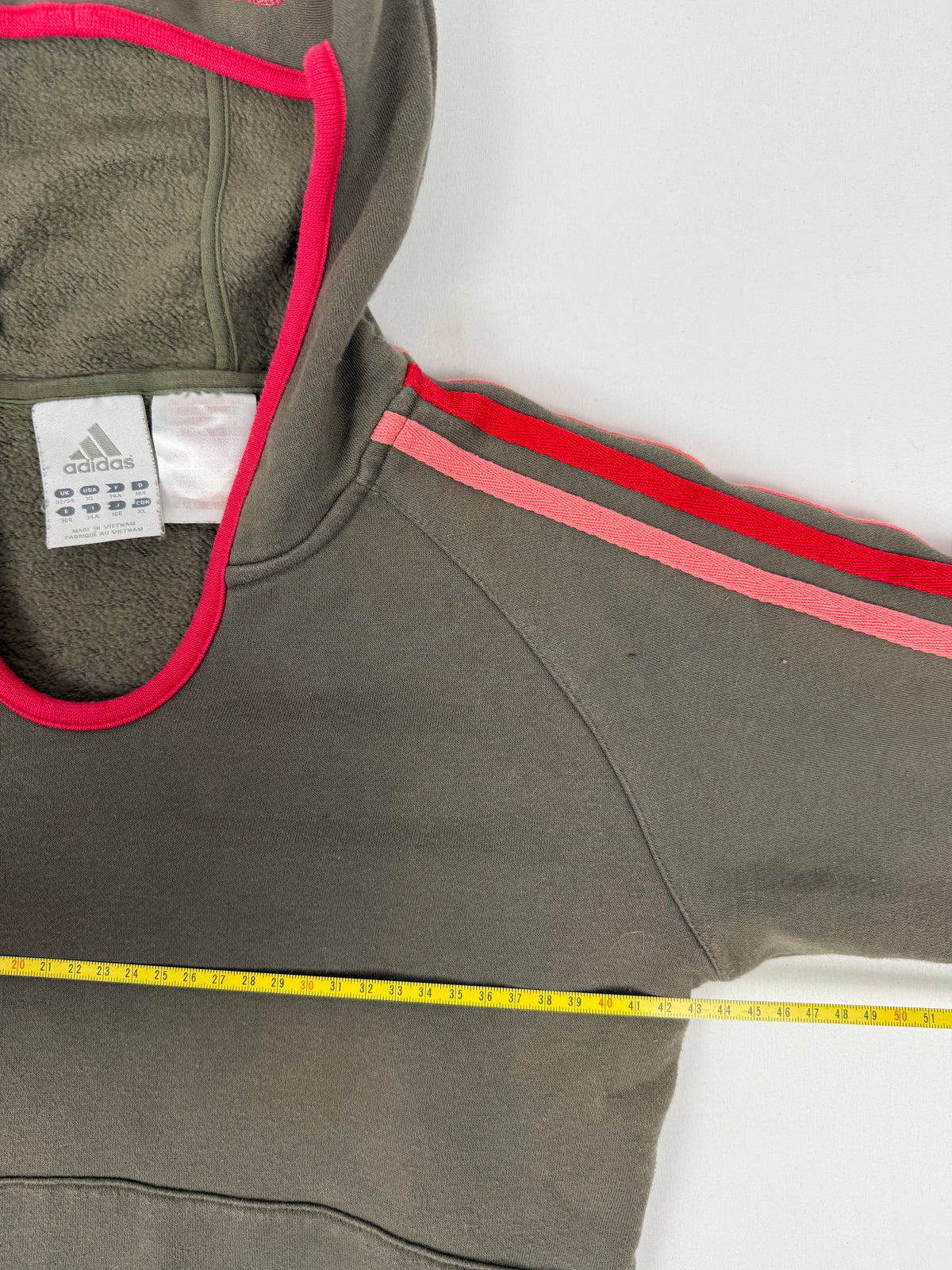 Khaki cotton hoodie (S)