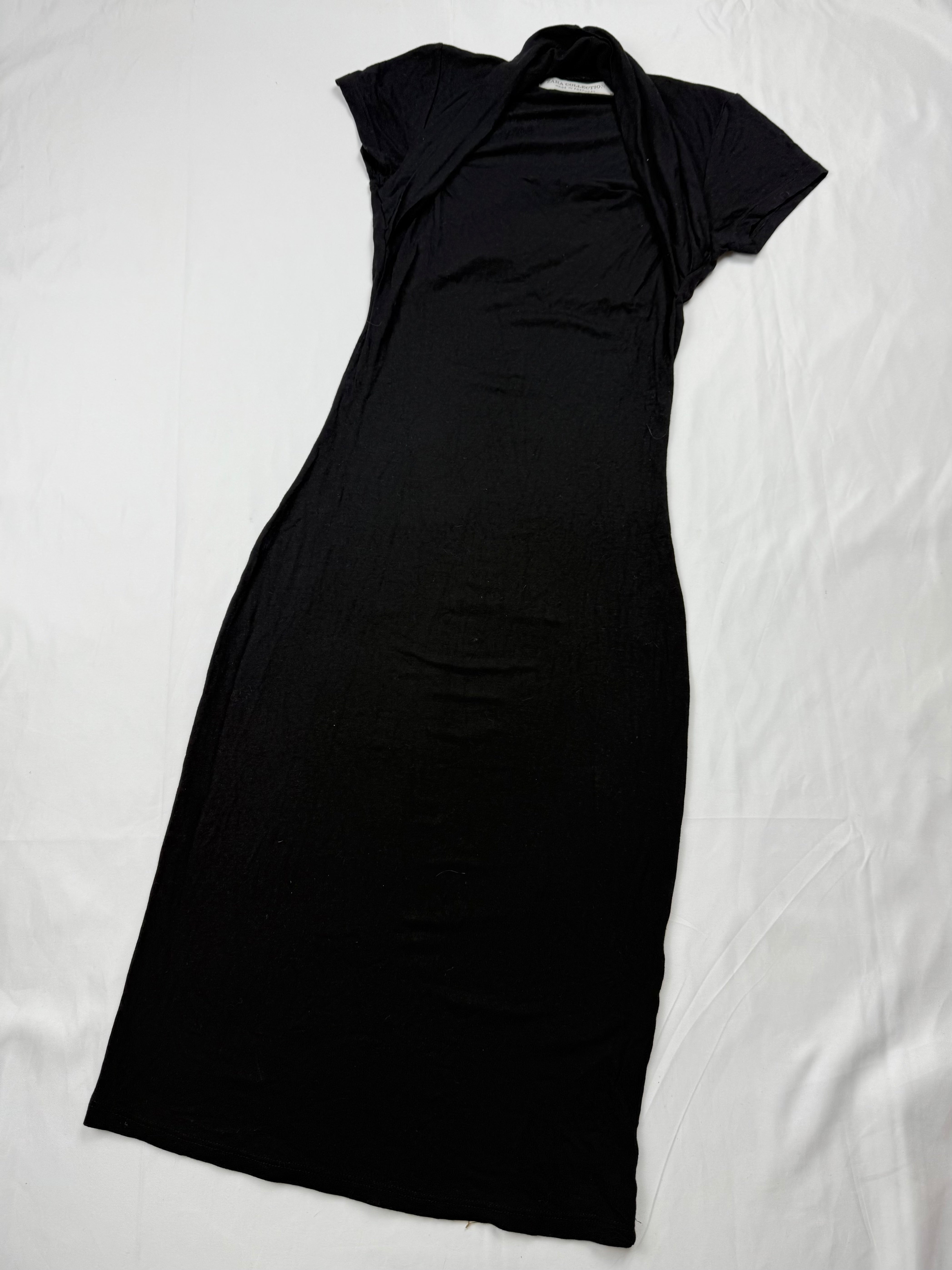 Black tight fit office mini dress (XS)