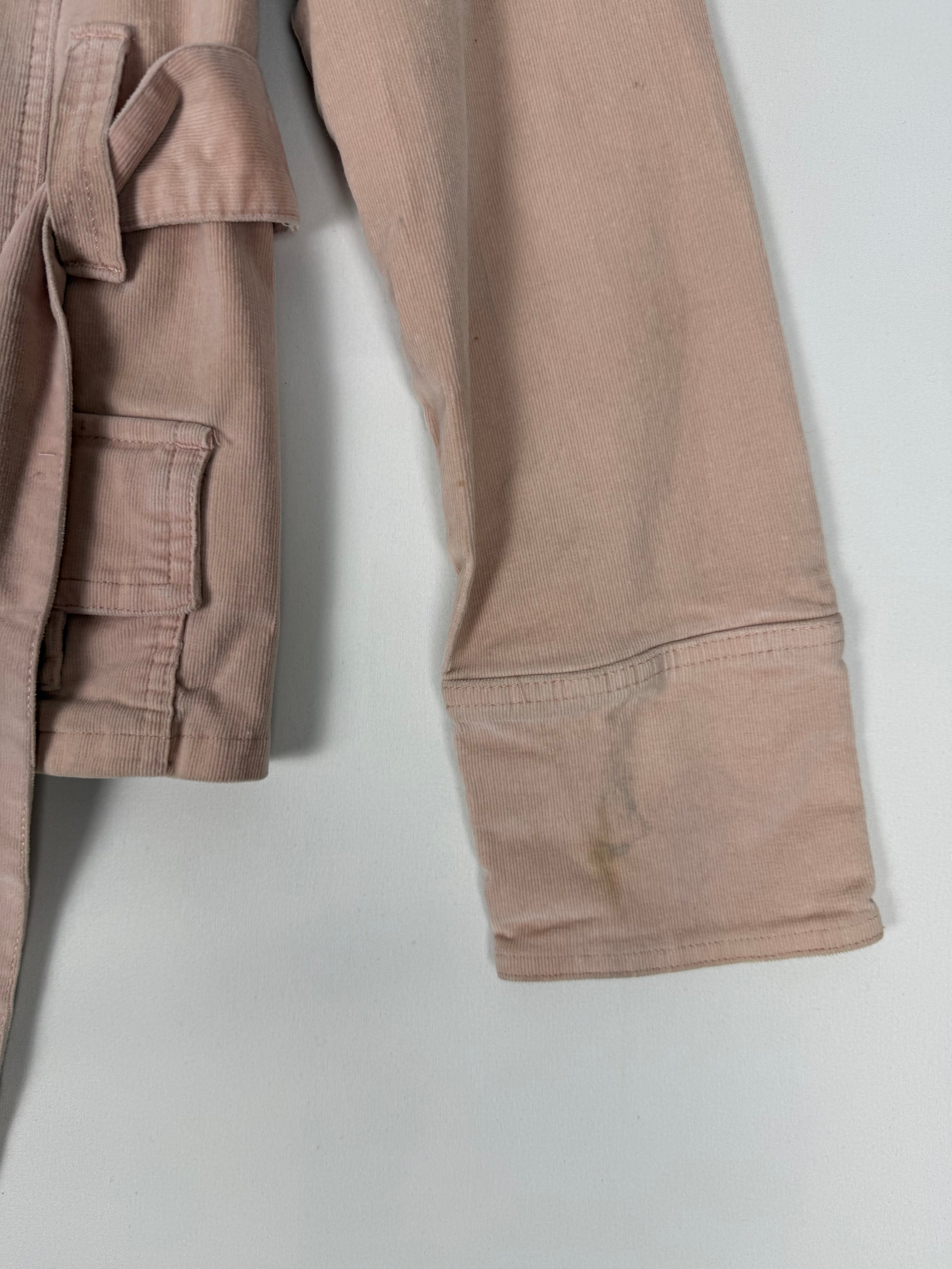 Veste ajustée 100 % coton kaki (L)