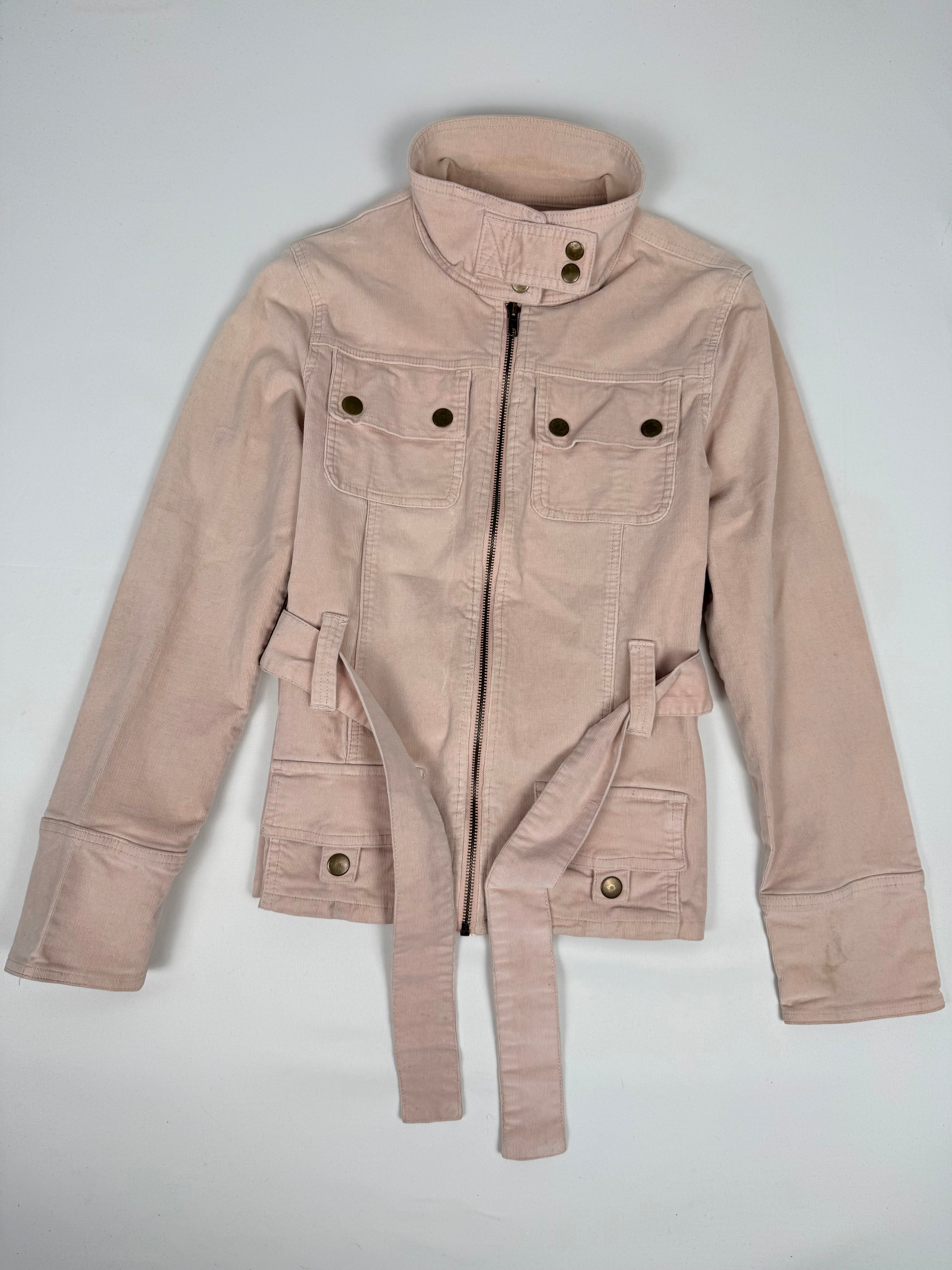 Veste ajustée 100 % coton kaki (L)
