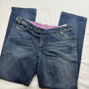 Blue denim low rise skinny pants (S)