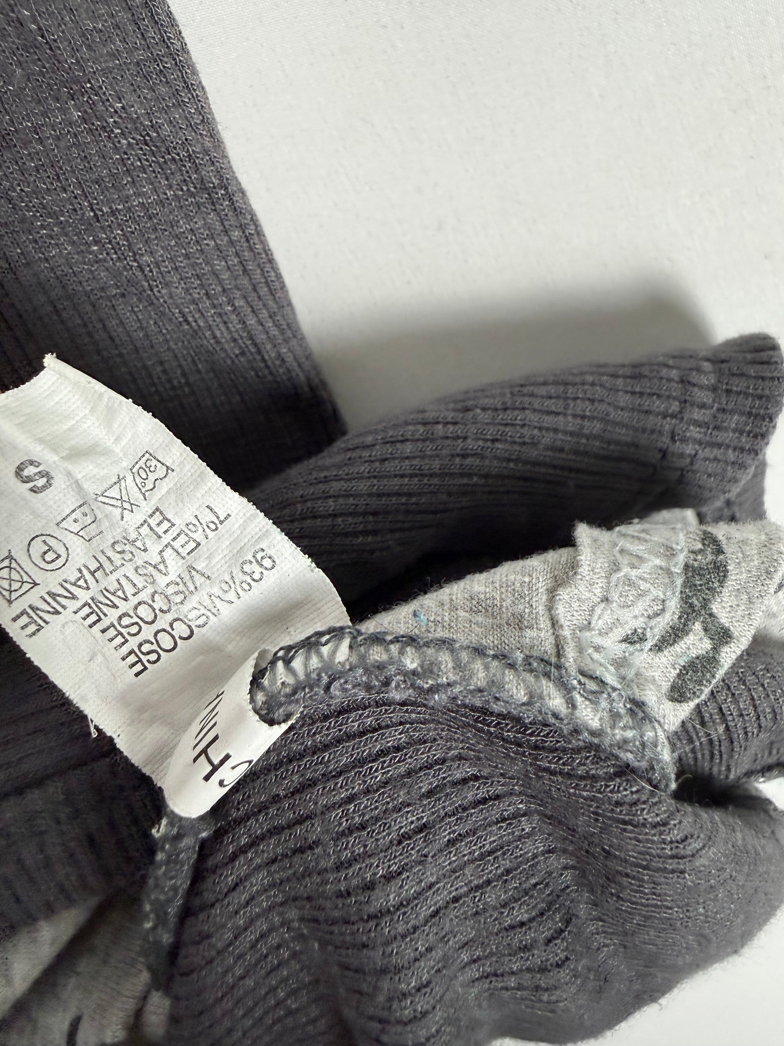 Grey ultra stretchy hooded top (S)