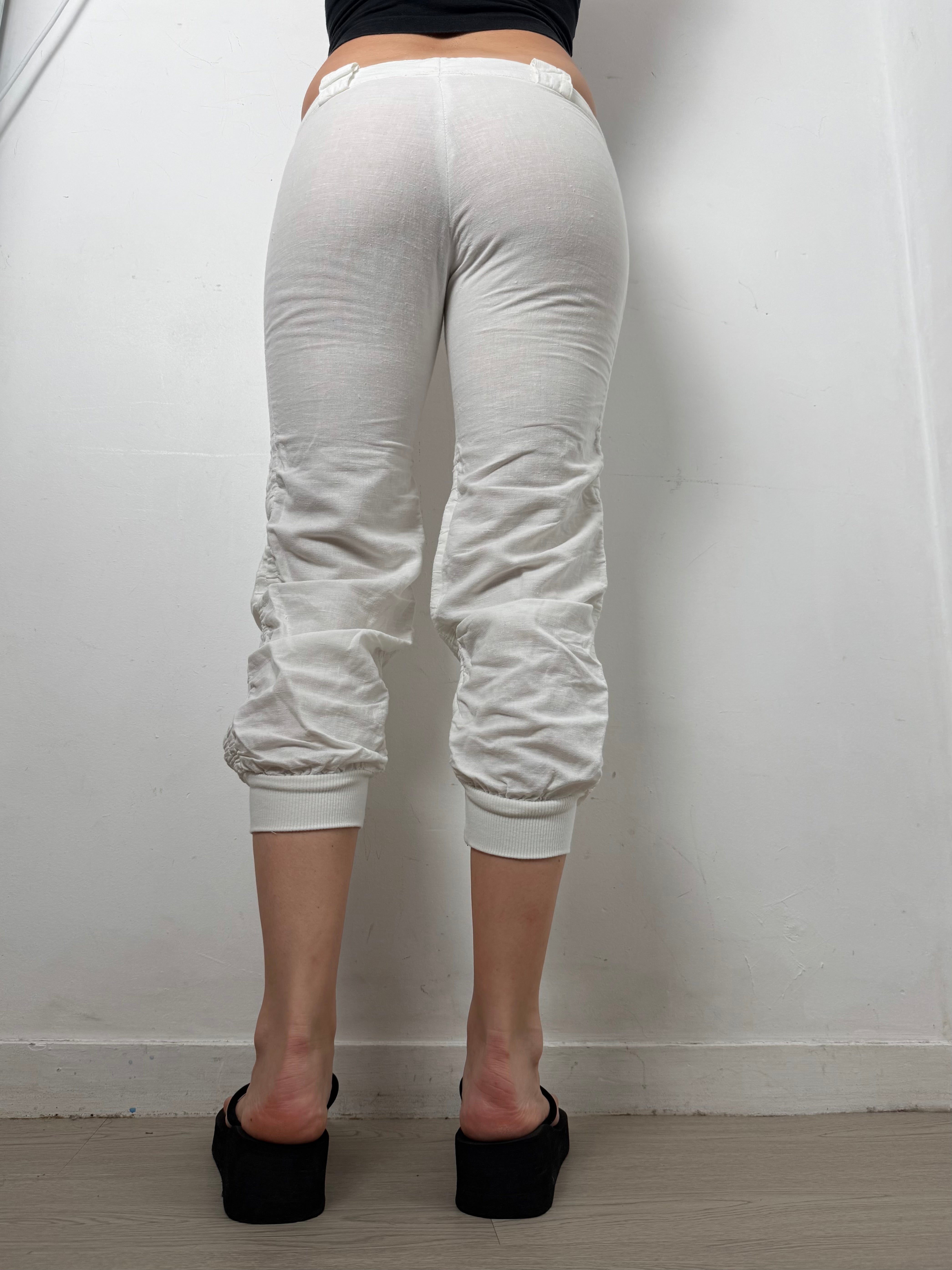 White linen capri pants (S)