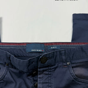 Navy cotton low waist baggy pants (M)
