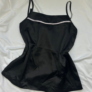 Black silky super soft cami top (M)
