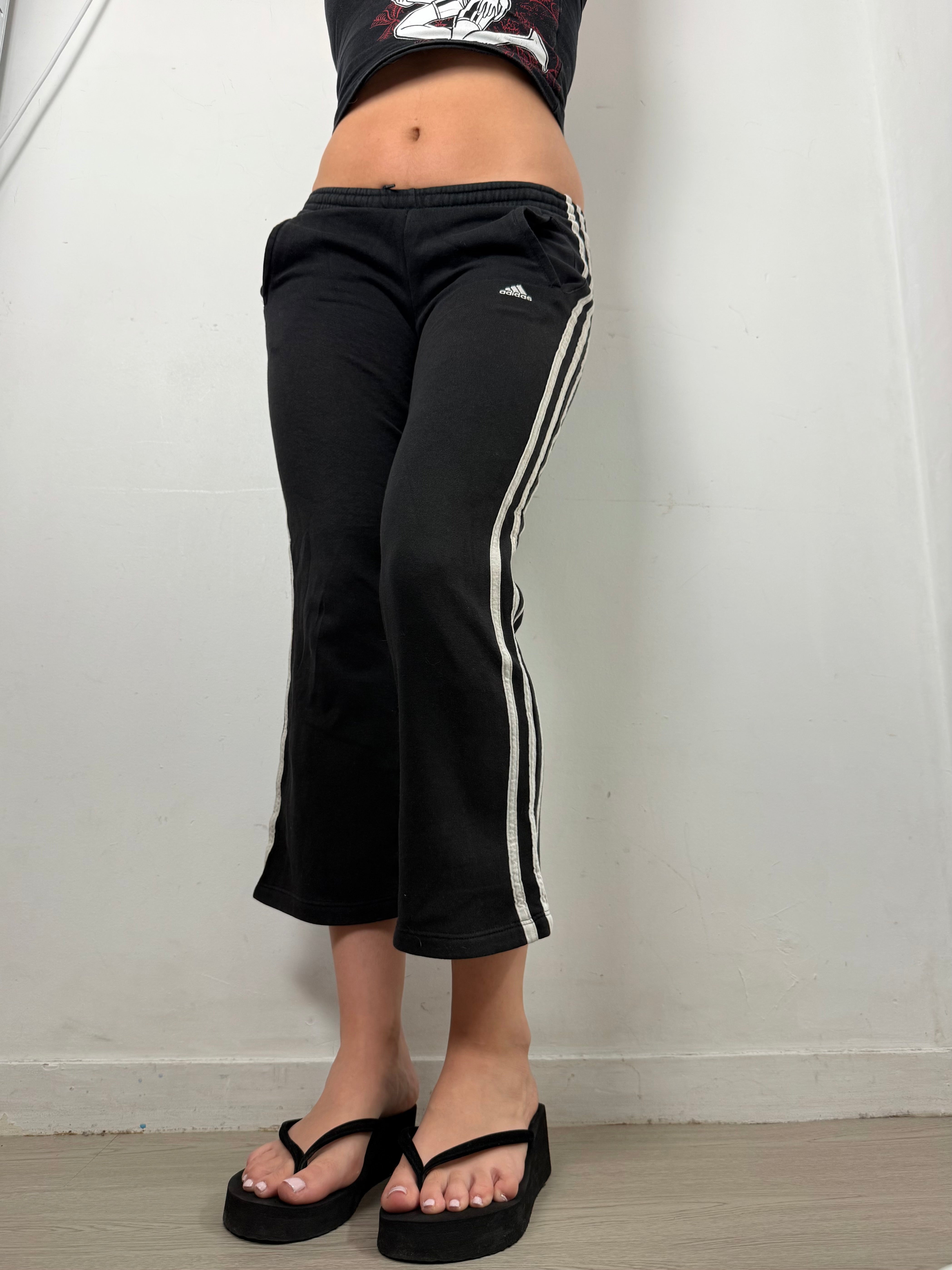 Black cotton capri pants (S)