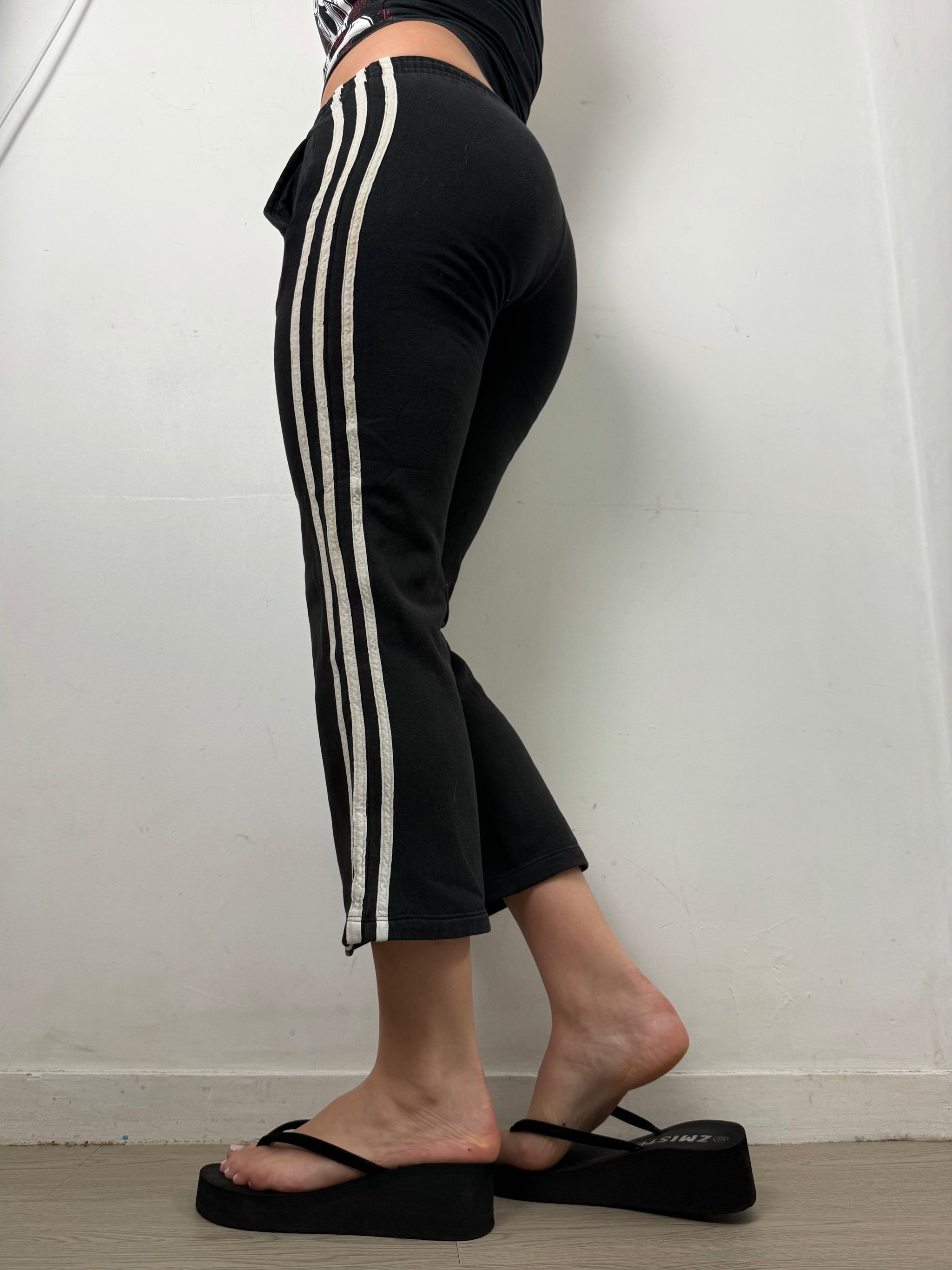 Black cotton capri pants (S)
