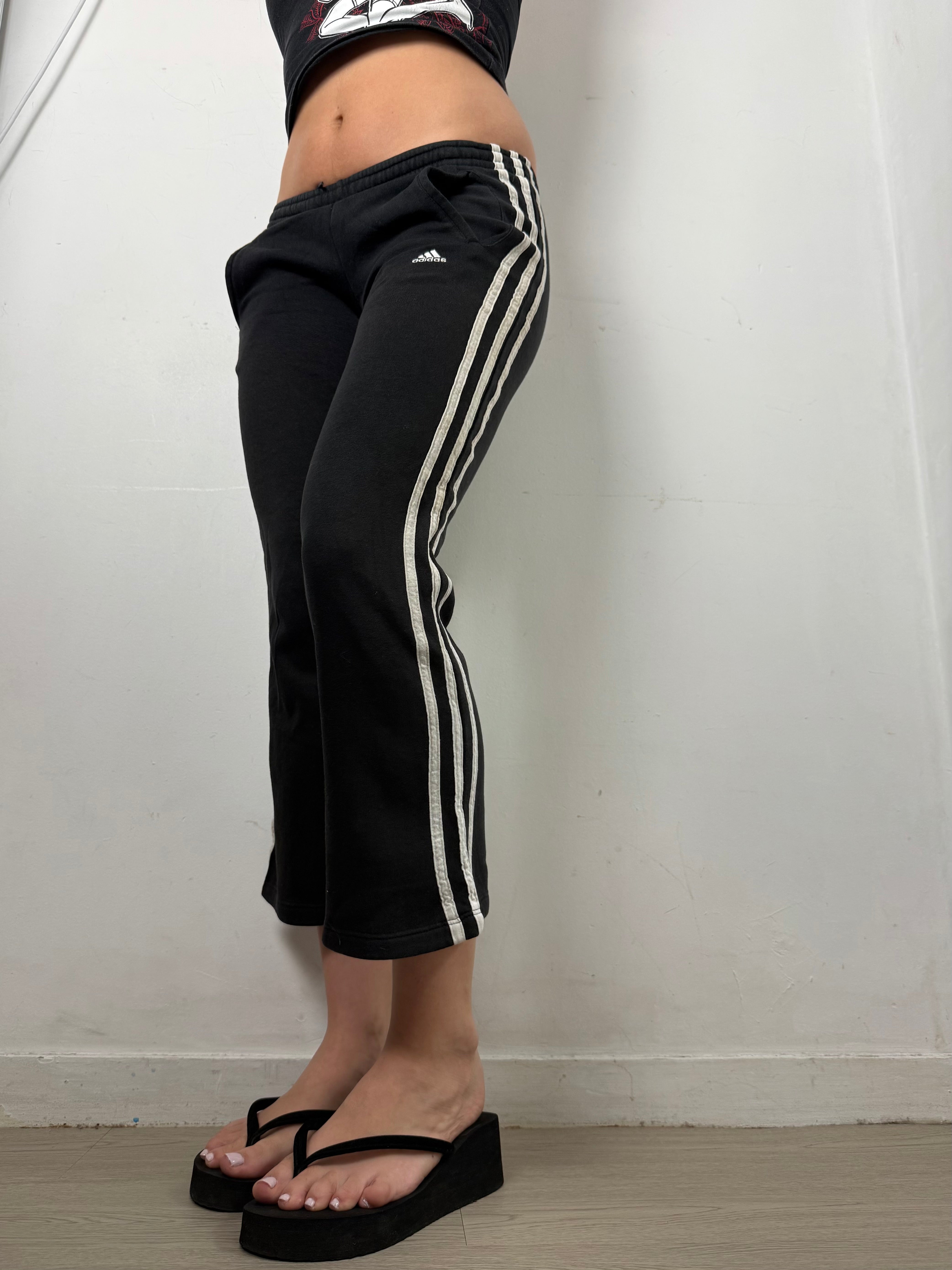 Black cotton capri pants (S)