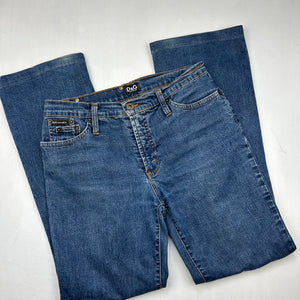 Blue low waist denim bootcut pants (S)