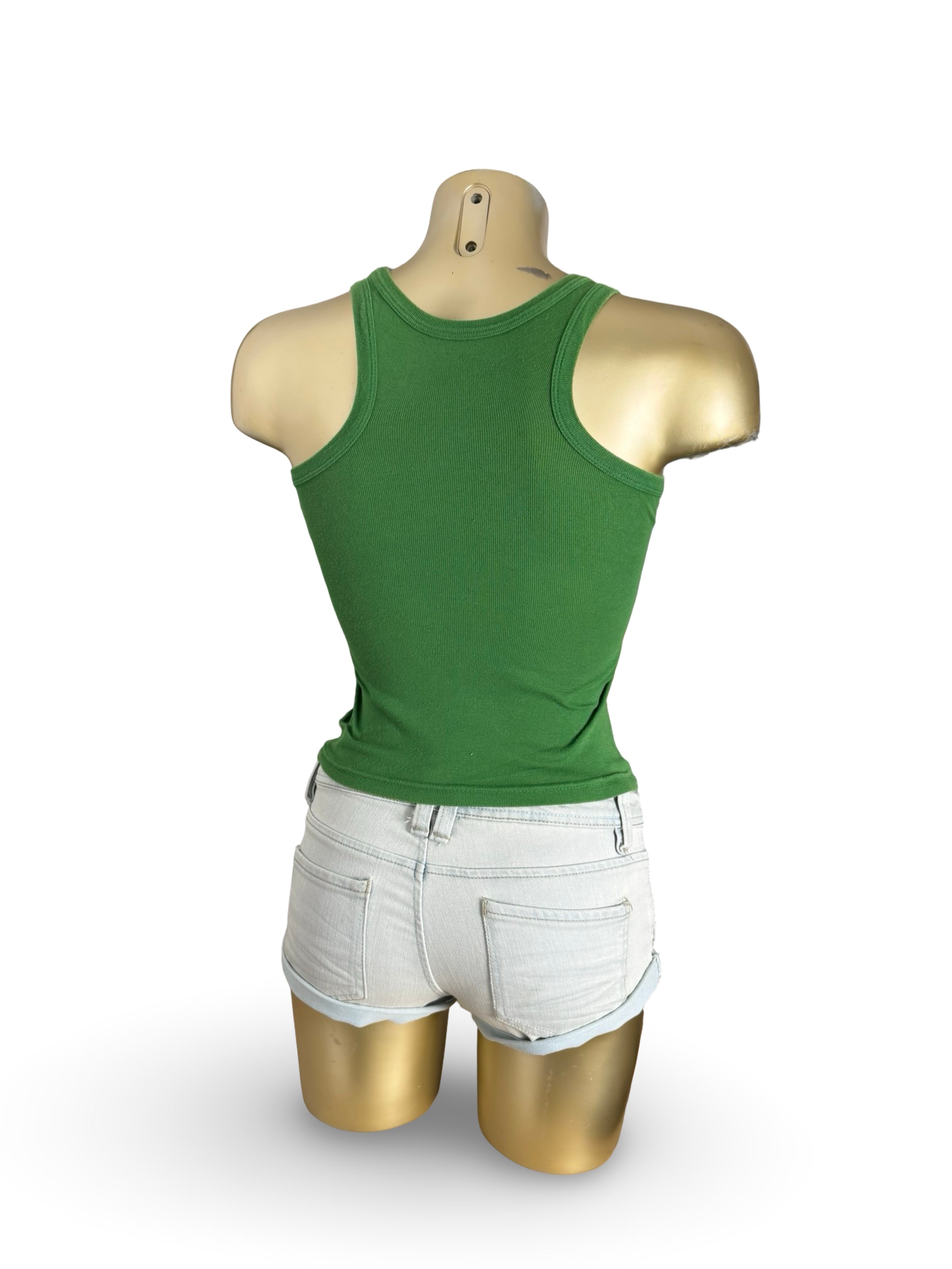 Green graphic Brazil tank top (XS)