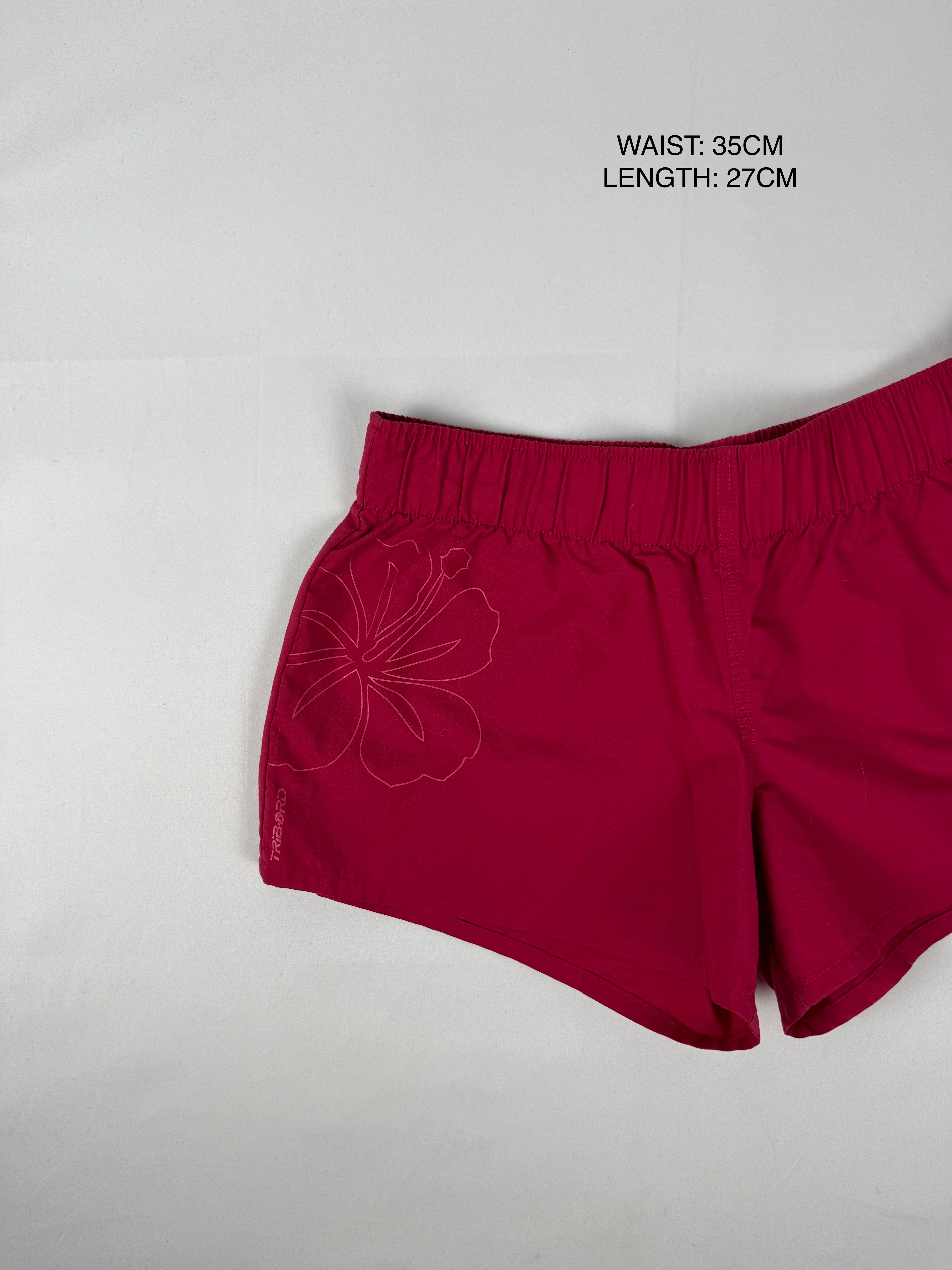 Pink beachwear low rise mini short (S)