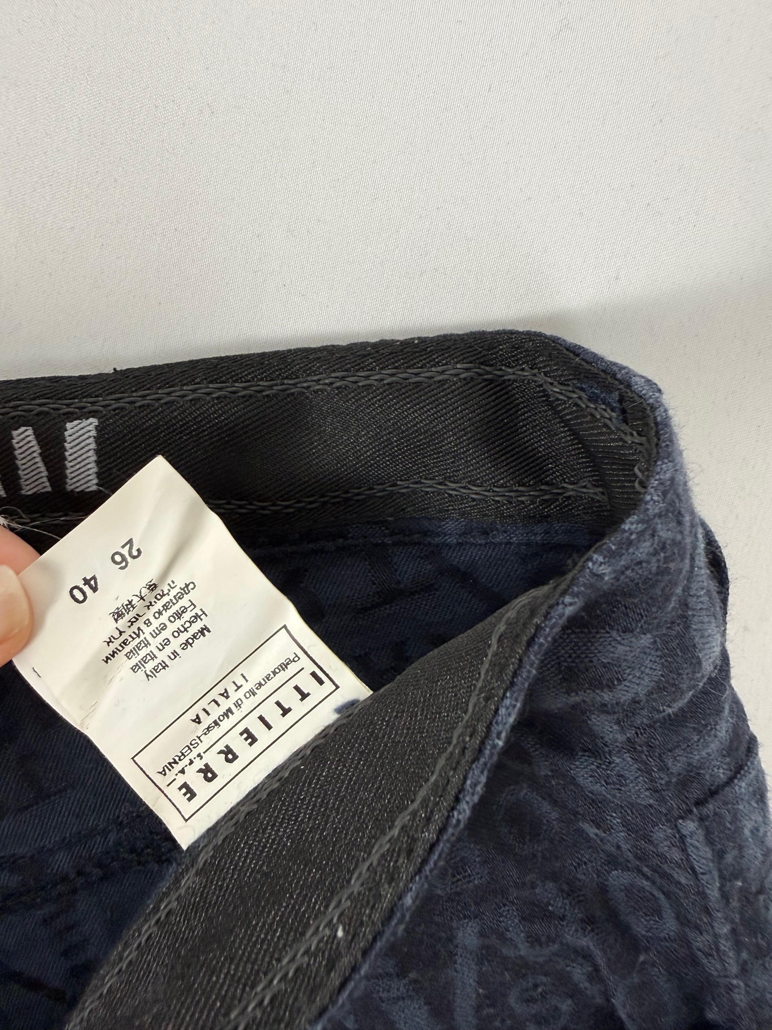 Navy graphic stretchy mini short (XS)