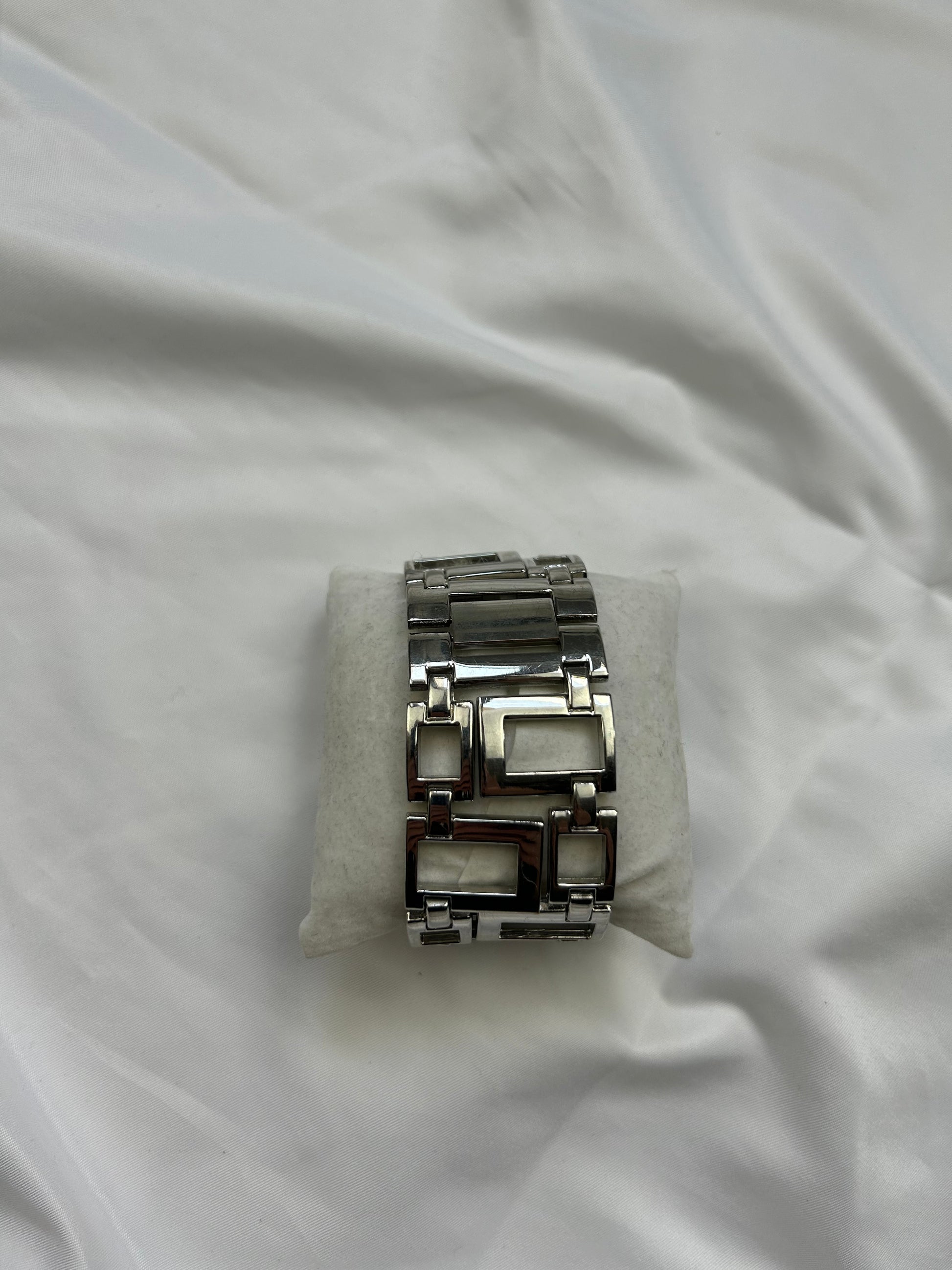 Vintage silver inox bracelet jewelry watch